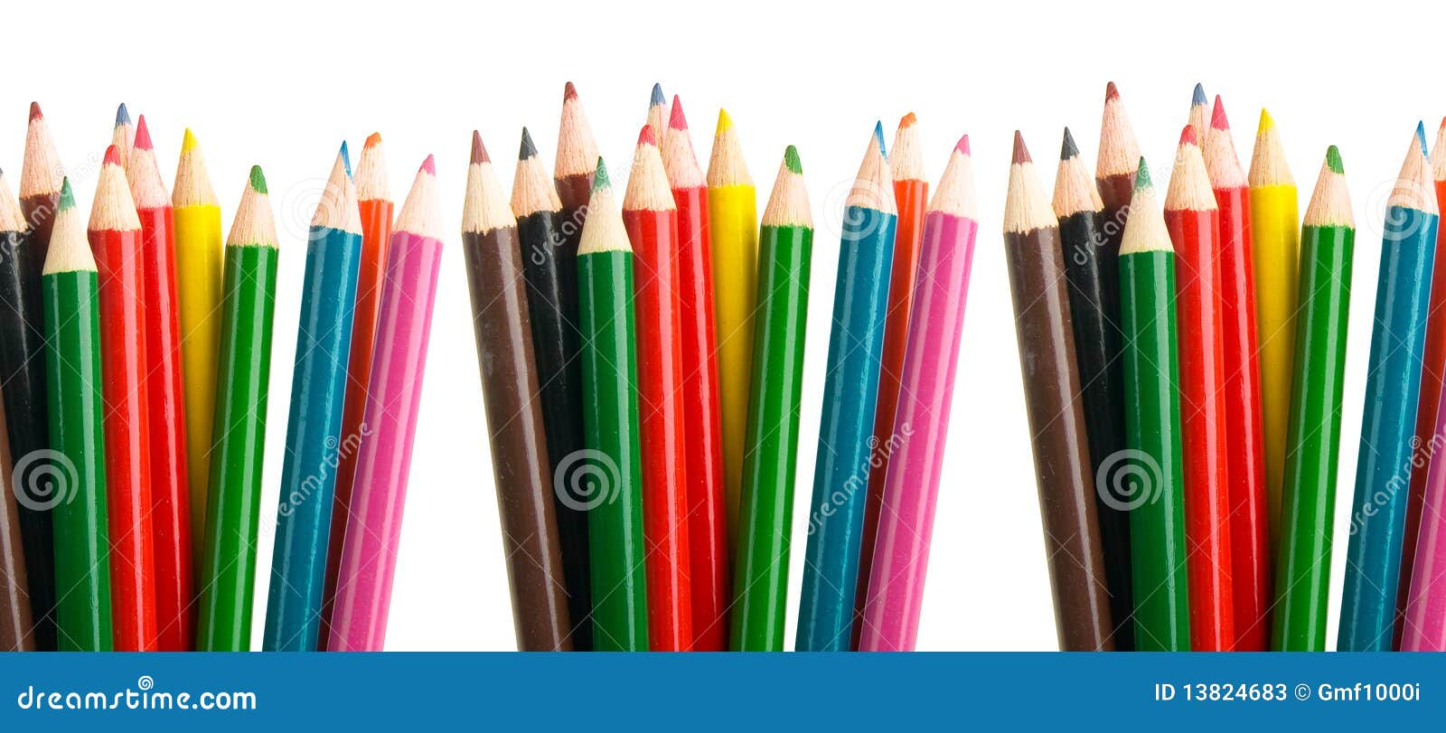 Color crayons pencils stock image. Image of marker, rainbow 13824683