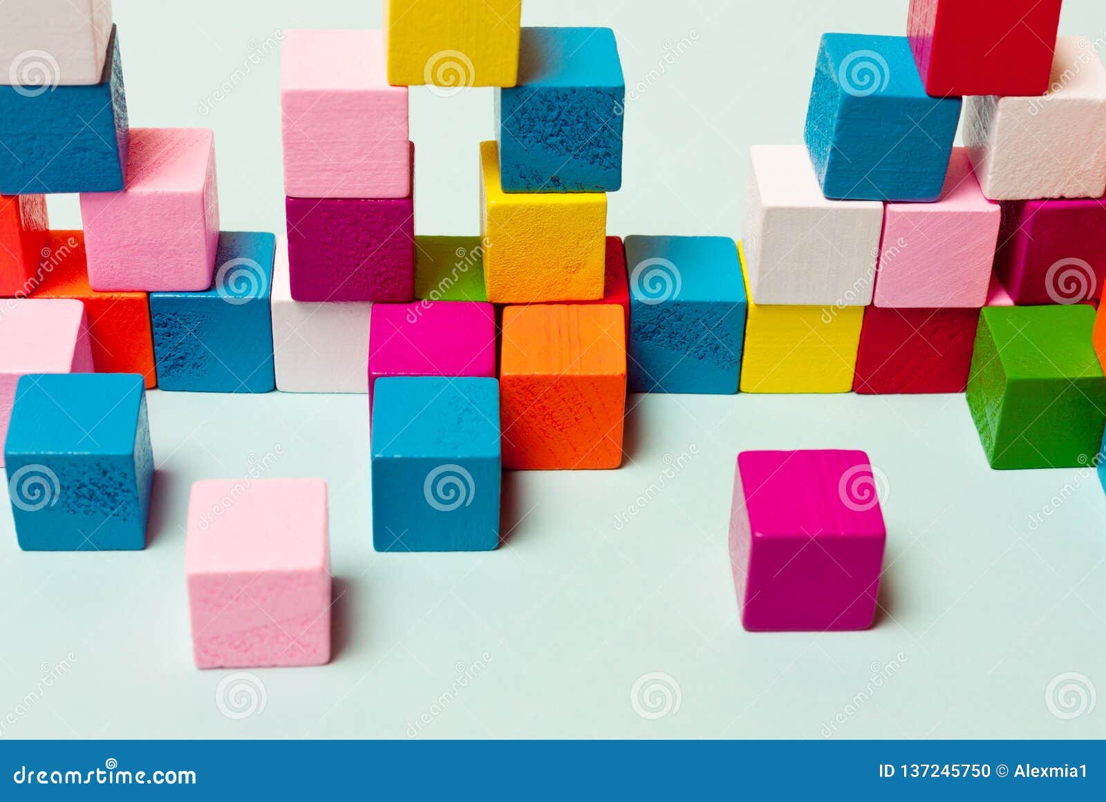 Color Cubes In The System, The Game, Puzzles. Concept Of Logical ...