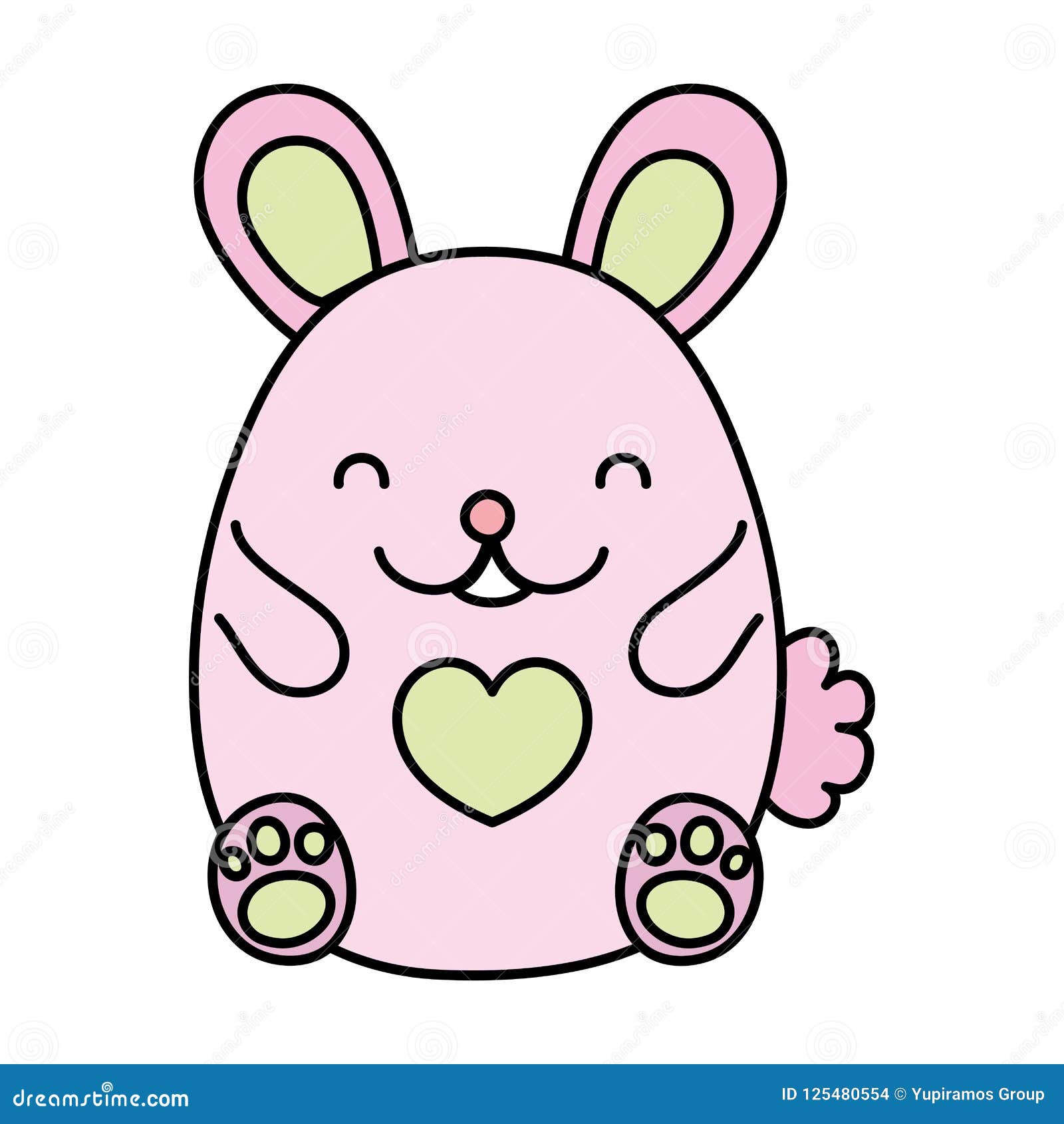 Download Color Cute Mouse Animal With Heart Design Stock Vector - Illustration of animals, jungle: 125480554