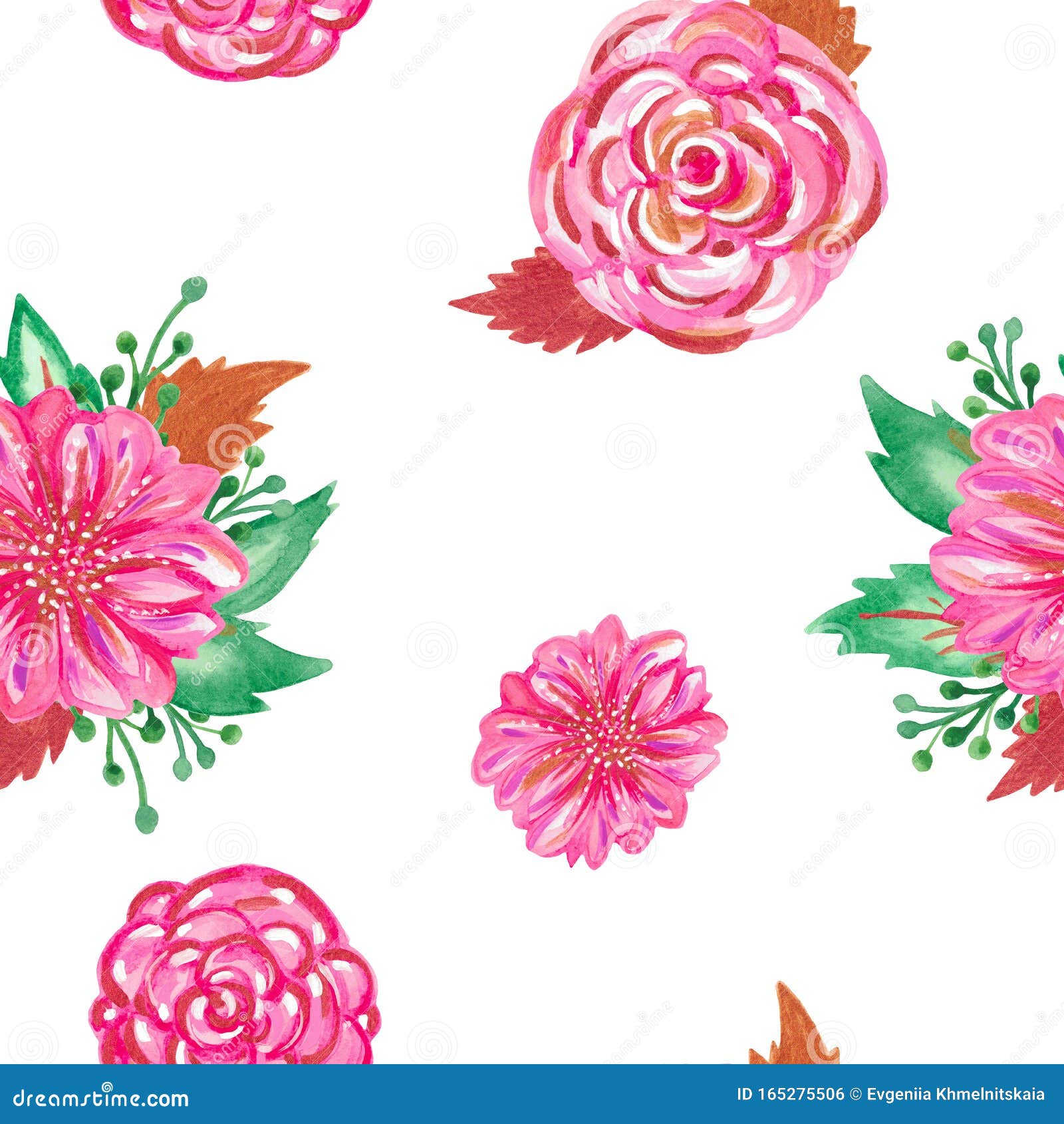 Color De Agua Pintado a Mano Delicadas Flores Románticas Hojas De Raíz  Clipart Para Bodas Stock de ilustración - Ilustración de fondo, conjunto:  165275506