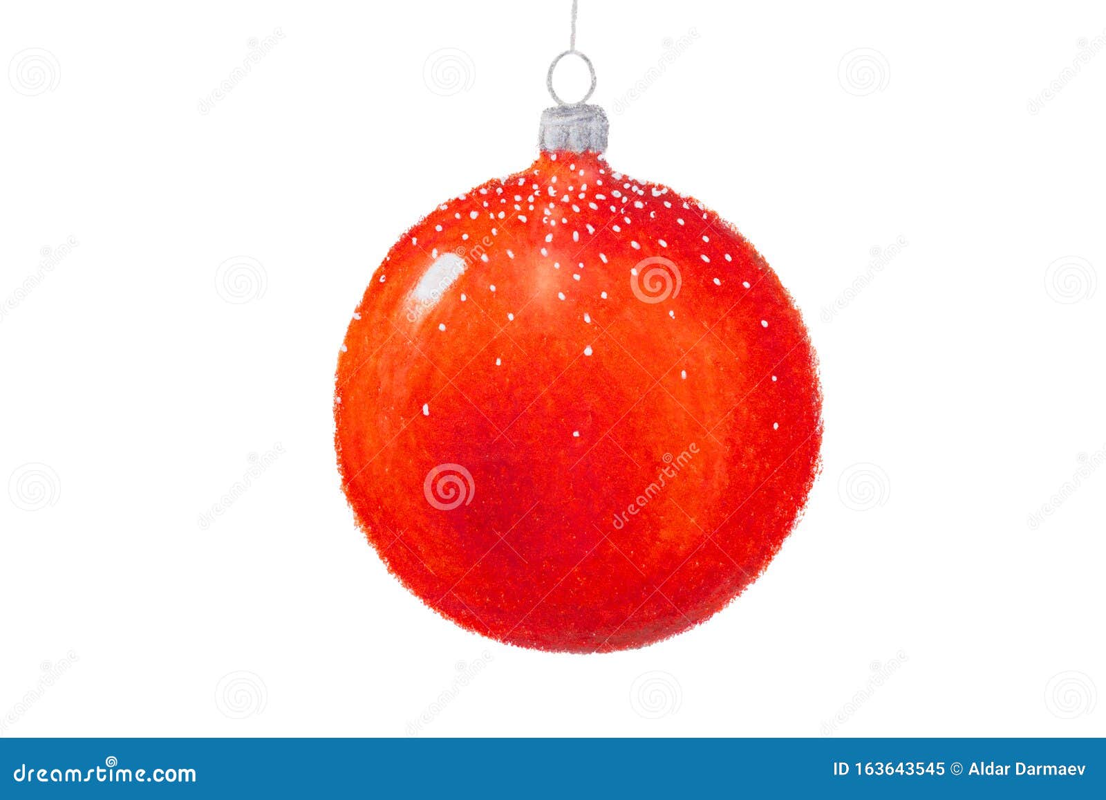 Color De Agua Y Lápices De Colores Dibujo De Bola De Esfera Baudible De  Navidad Roja, Aislados Stock de ilustración - Ilustración de pintura,  regalo: 163643545