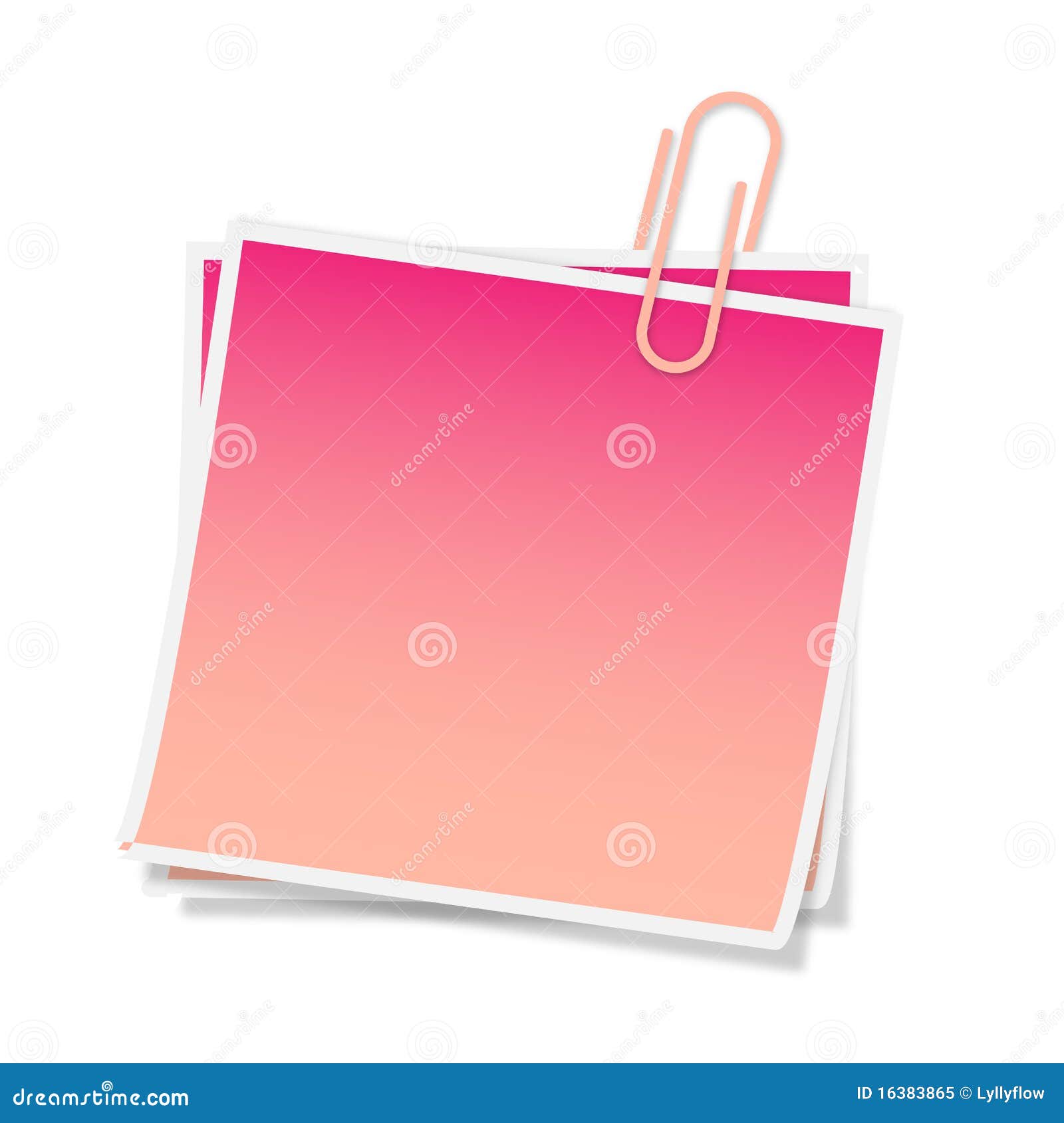 Color de rosa del post-it stock de ilustración. Ilustración de mensaje -  16383865