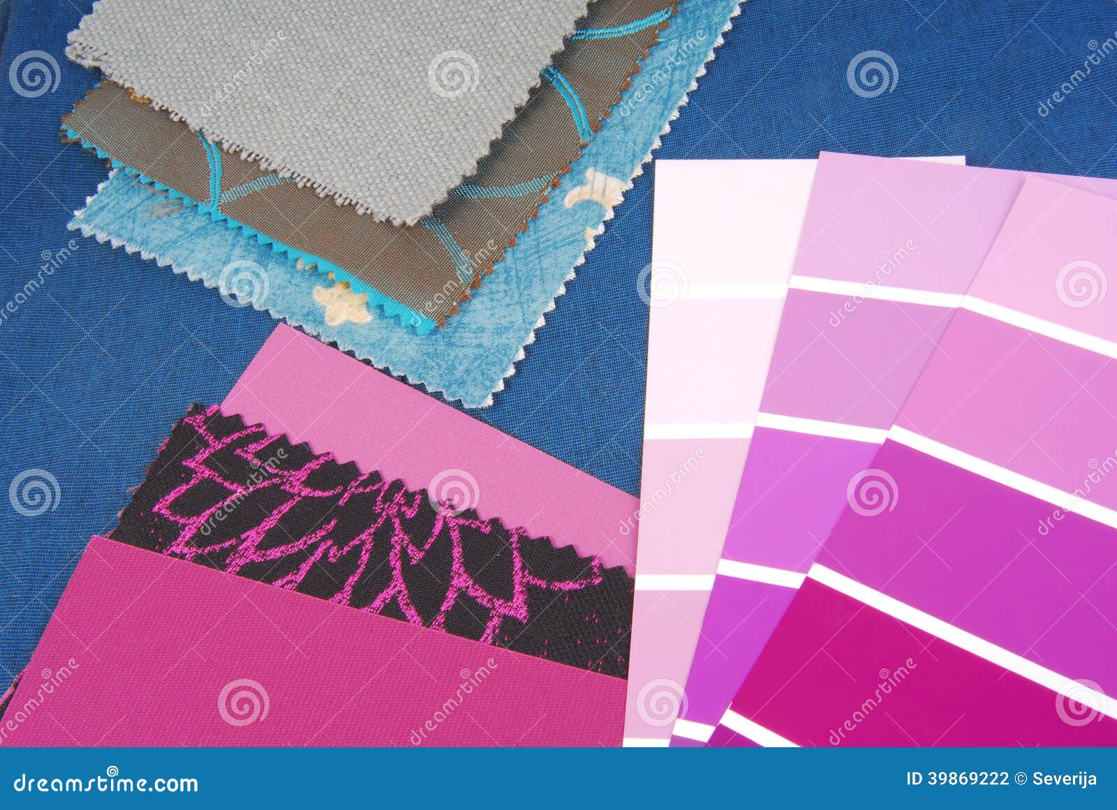 Color Design Selection for Interior Stock Photo Image of project