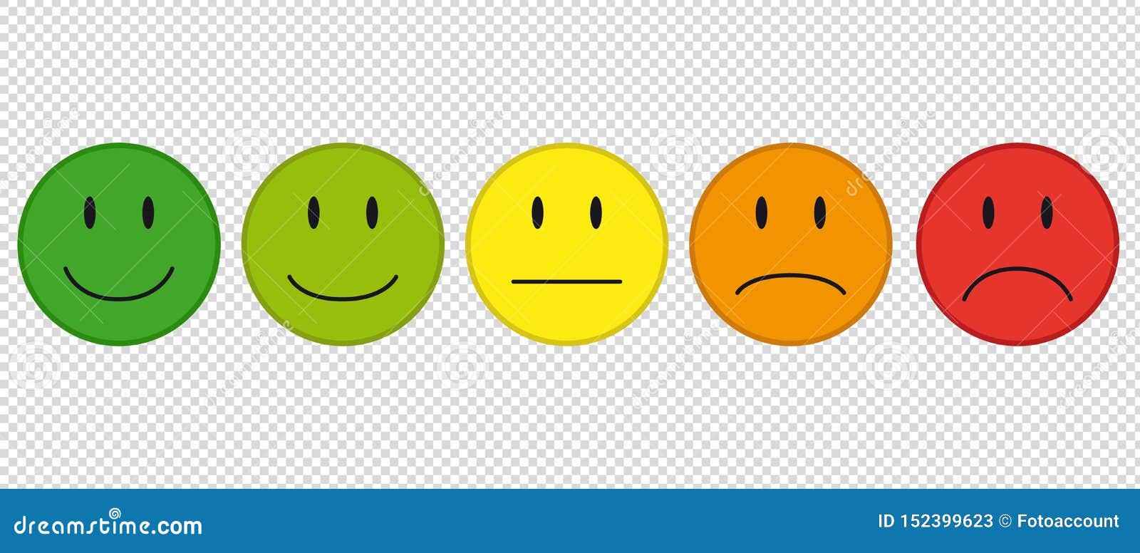 Color Faces For Feedback Or Mood - 5 Vector Icons | CartoonDealer.com ...