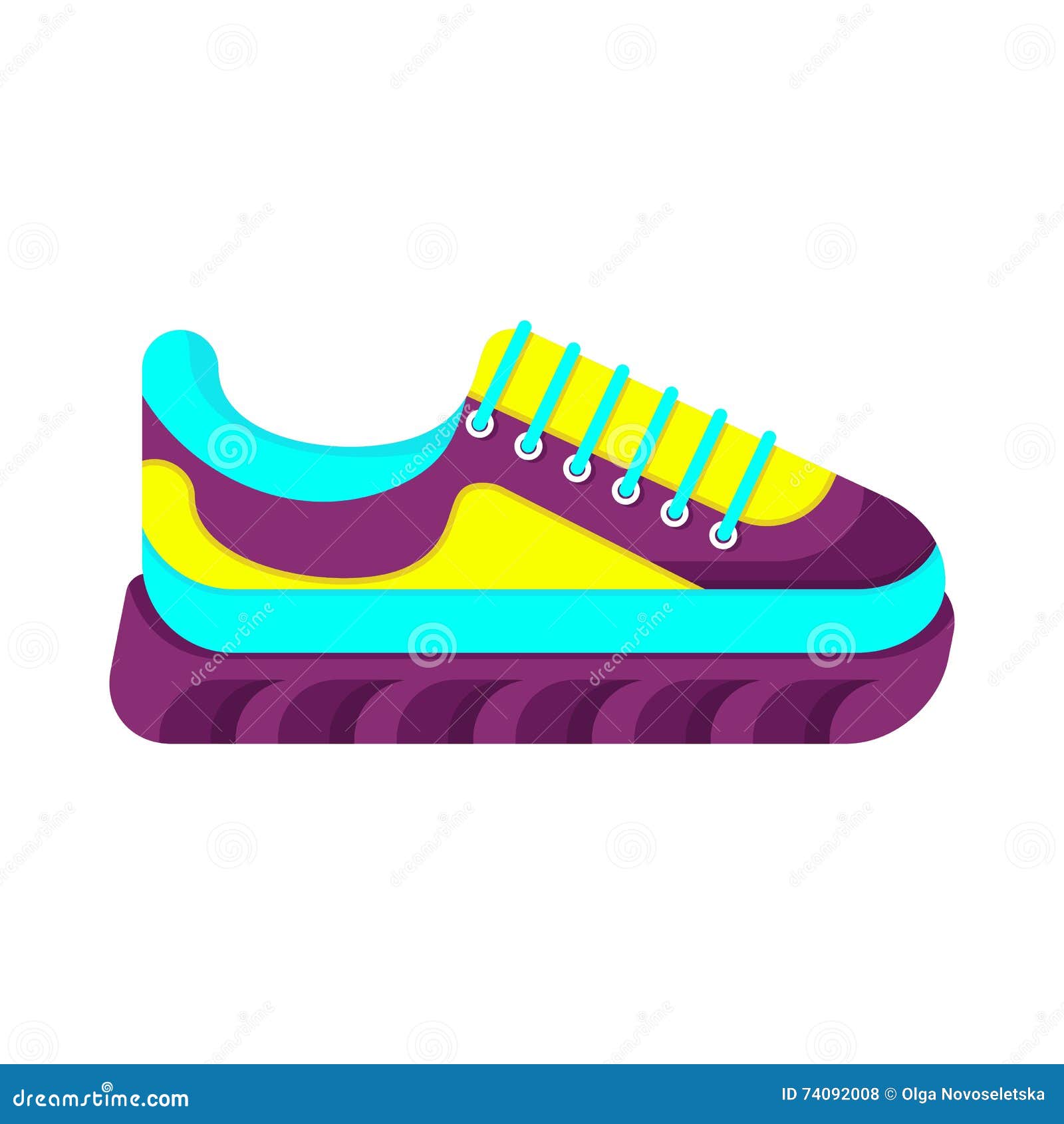 Color fashionable sneakers stock vector. Illustration of background ...
