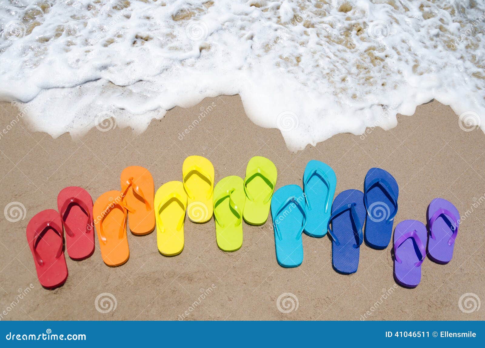 Color Flip Flops by the Ocean Stock Image - Image of color, july: 41046511