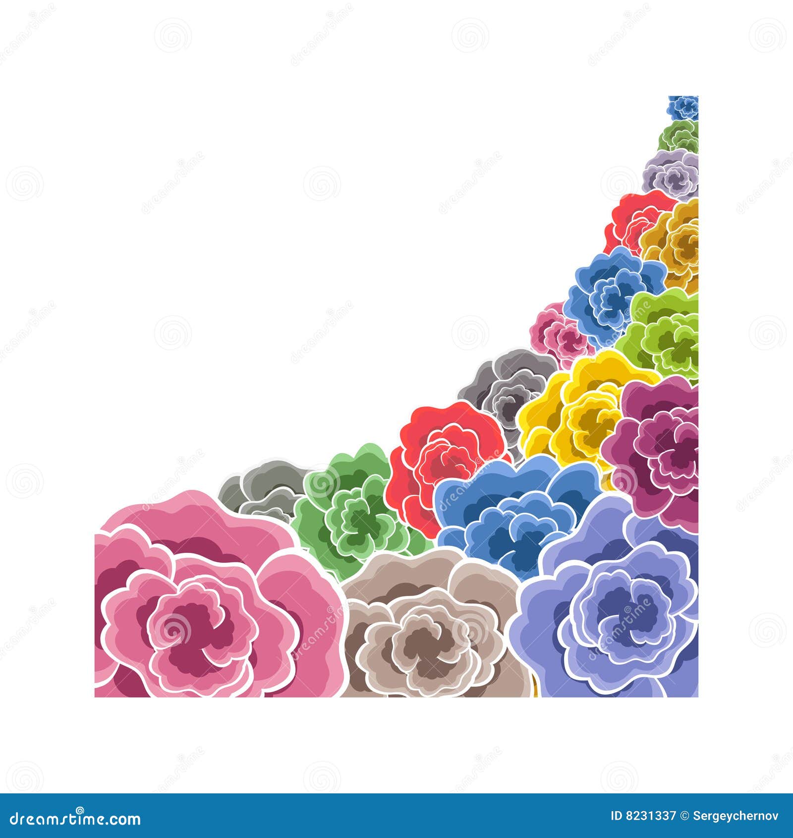 Download Color flower border stock vector. Illustration of paint ...