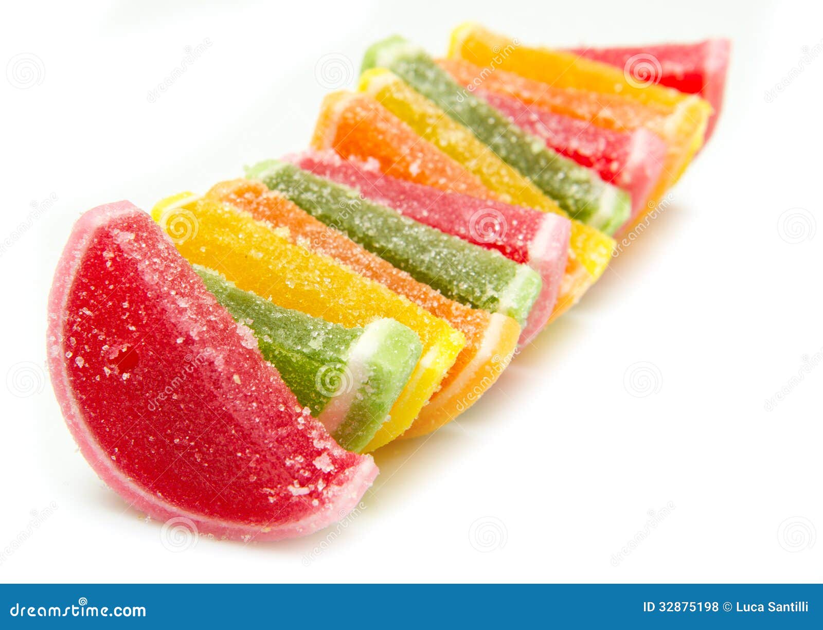 Color Fruit Jelly Candies Isolated on White Background Stock Photo ...
