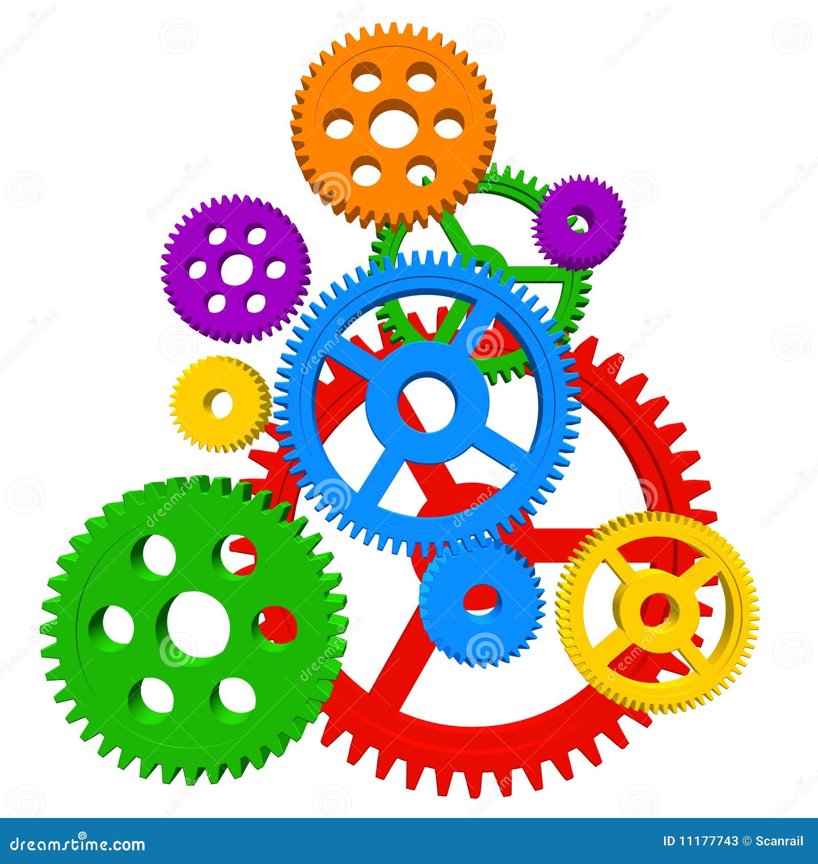 colorful gear clip art