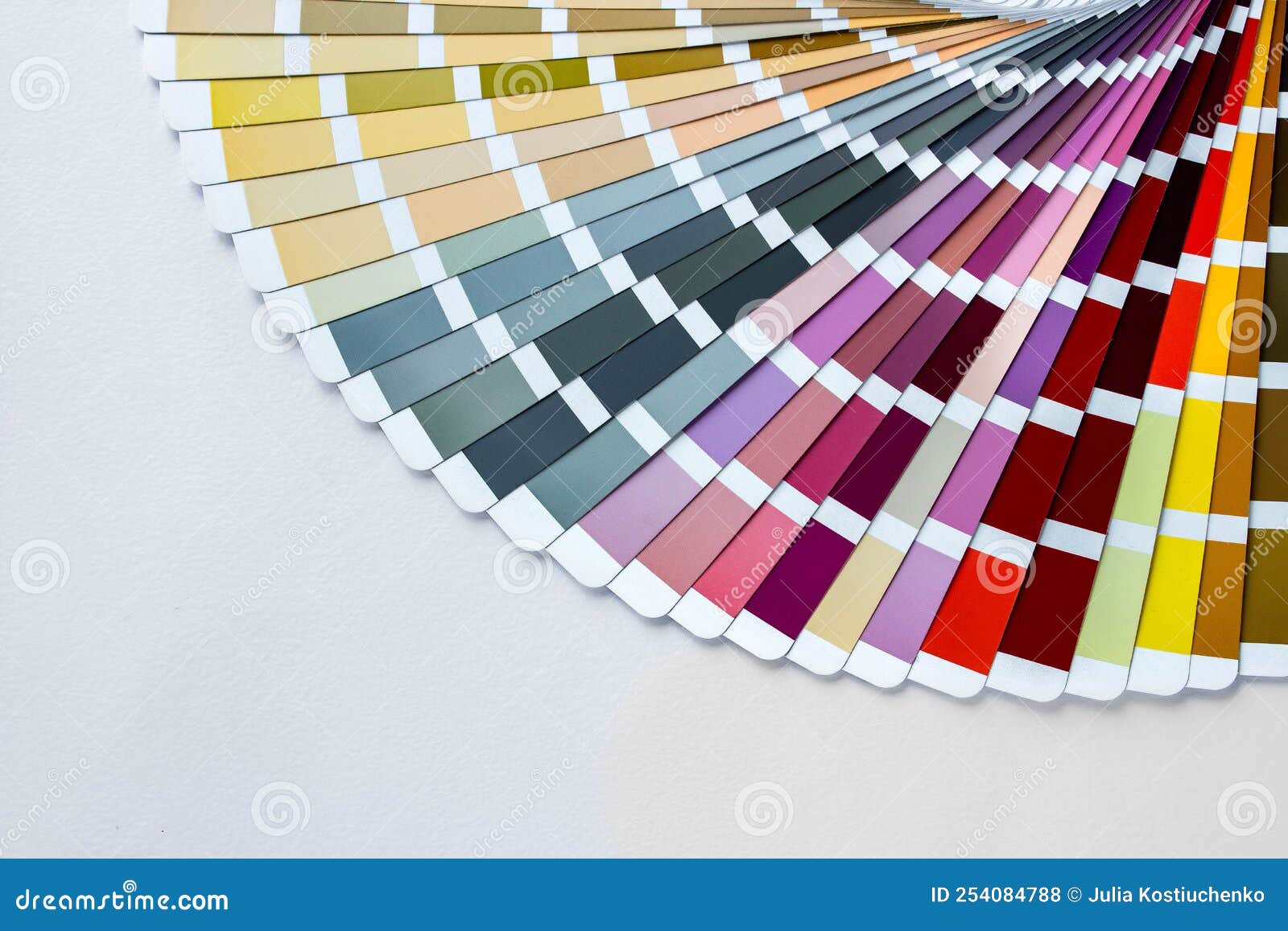 Color Guide Displaying a Range of Hues for Use in Interior Design and Decoration. Colorful Color 