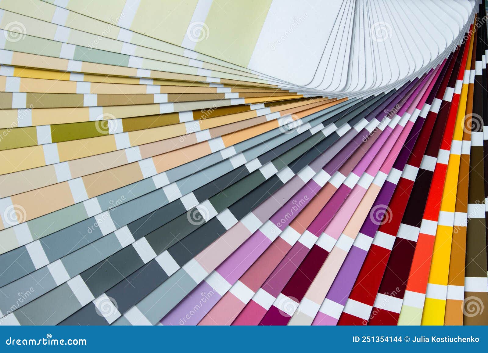 Color Guide Displaying a Range of Hues for Use in Interior Design and Decoration. Colorful Color 