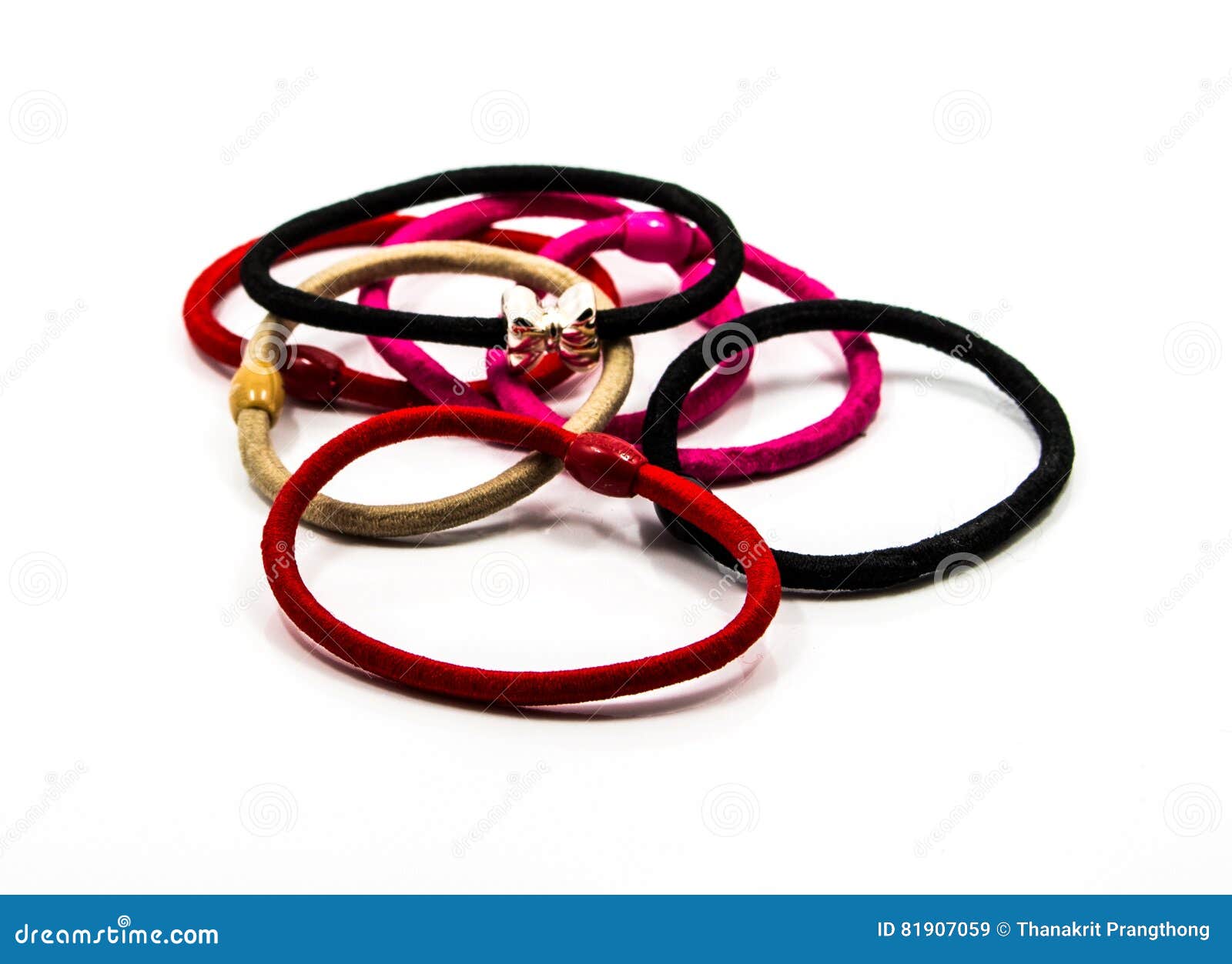 Color hair bands . stock image. Image of clos, white 81907059