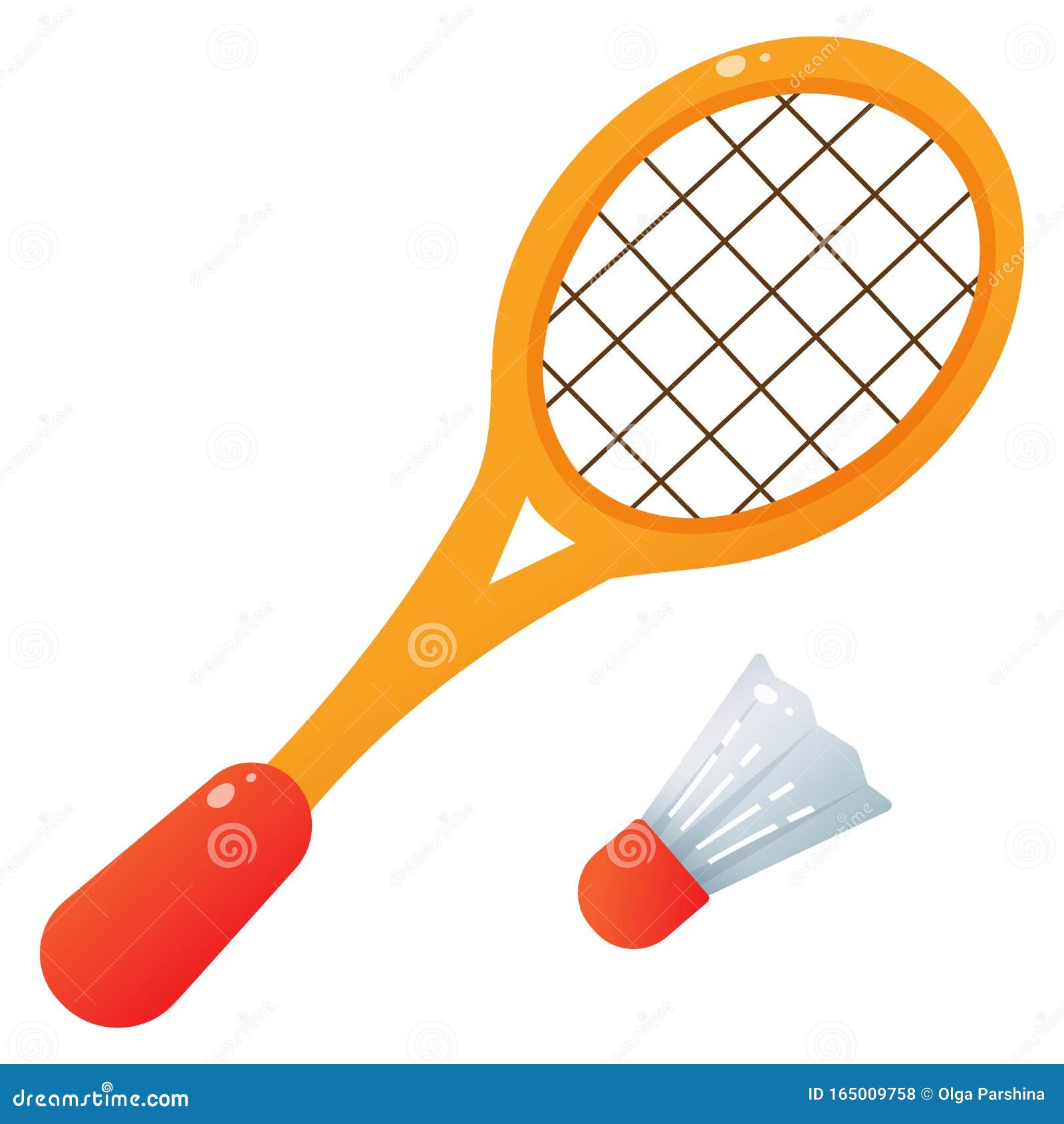 Color Image of Cartoon Racket with Shuttlecock on White Background. Sport. Badminton or Tennis Stock Vector - Illustration of badminton, color: 165009758 Color Image of Cartoon Racket with Shuttlecock on White Background. Sport. Badminton or Tennis Stock Vector - Illustration of badminton, color: 165009758