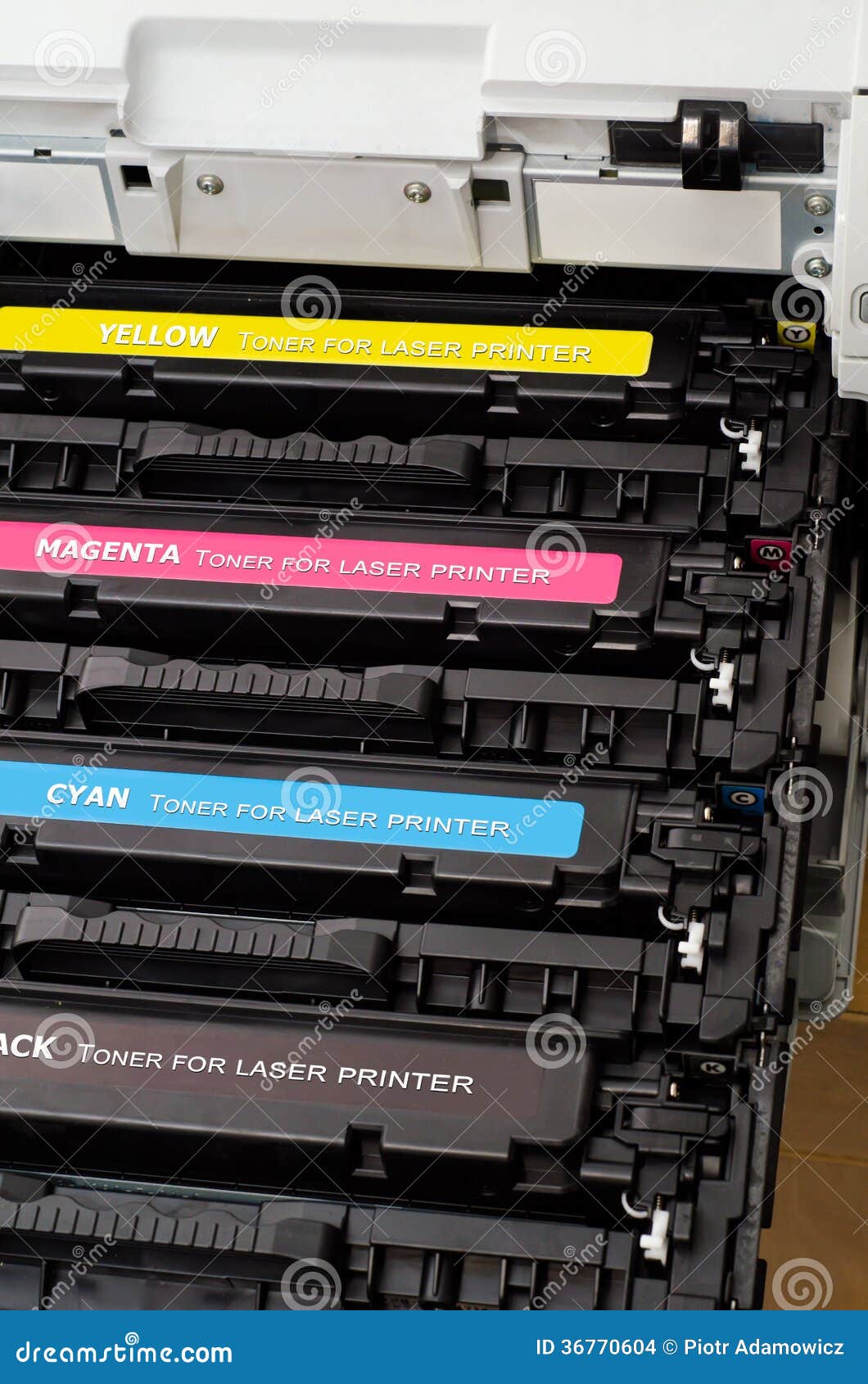 Color Laser Printer Toners Cartridges Stock Photo Image of equipment