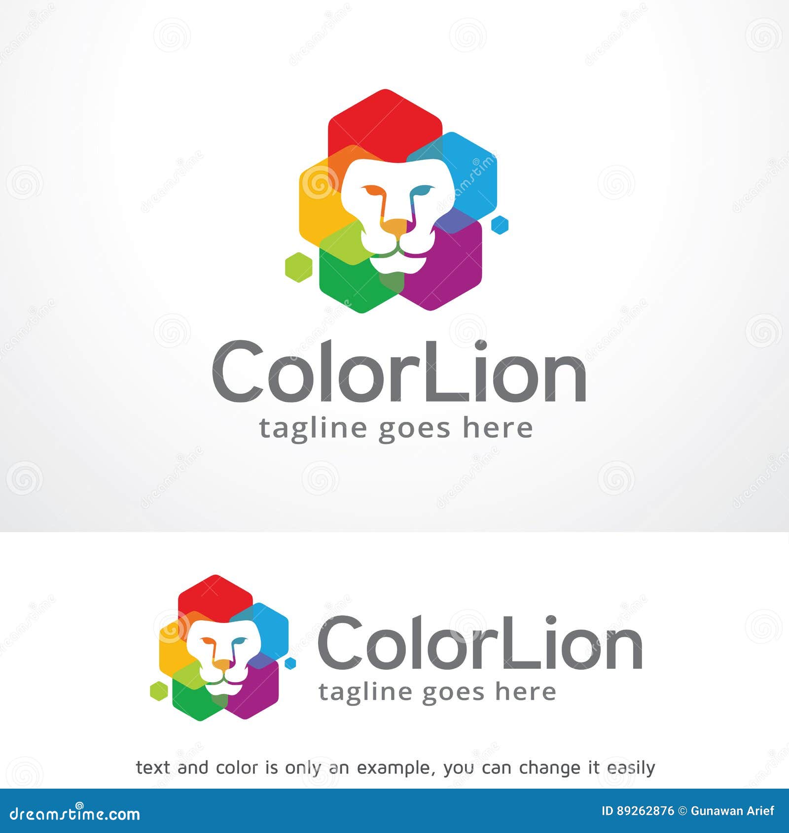 Color Lion Logo Template Design Vector, Emblem, Design Concept ...