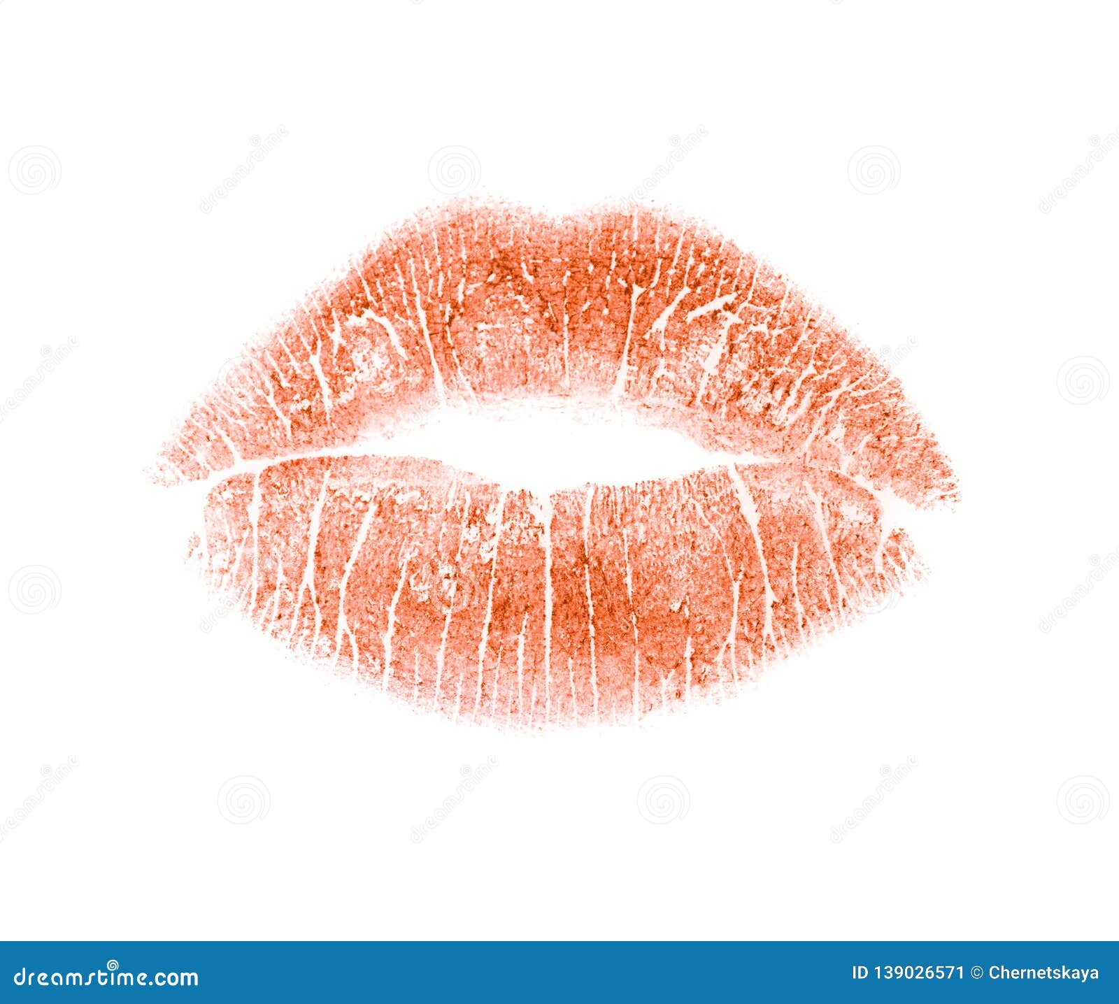 Color Lipstick Kiss Mark on White Stock Image Image of romance