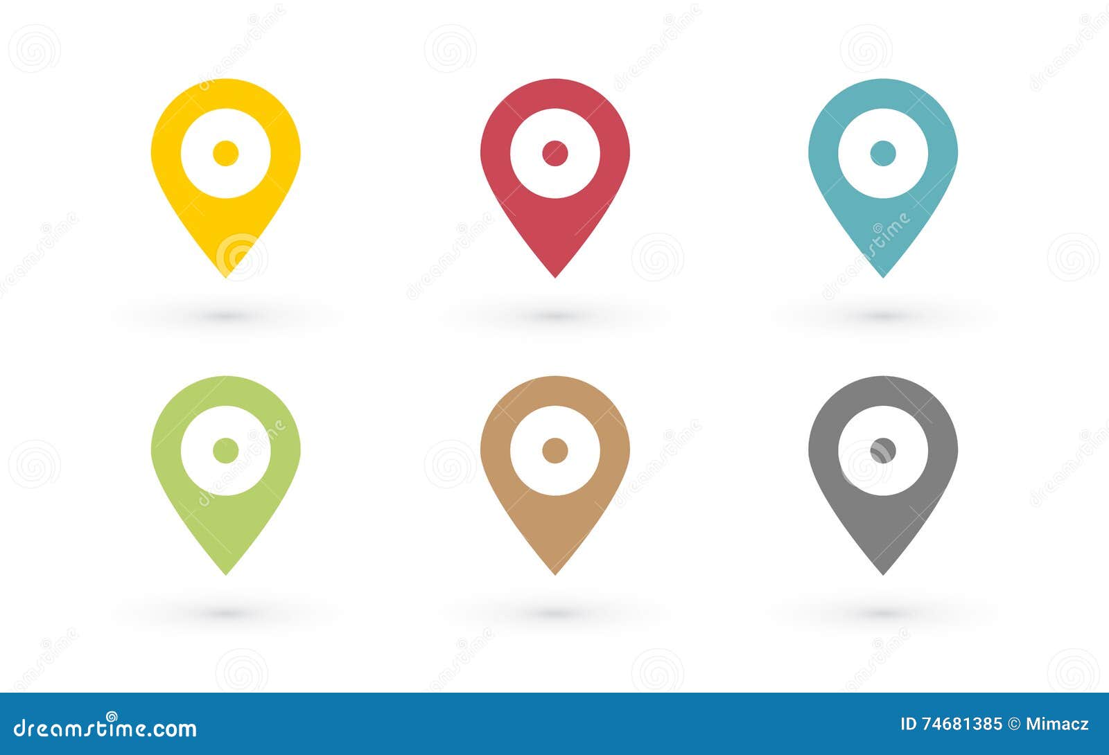 Color map pin with dot stock illustration. Illustration of green 74681385