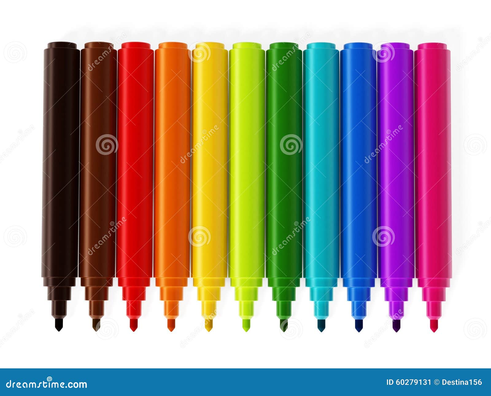 Pens pencil markers set isolated on white Vector Image
