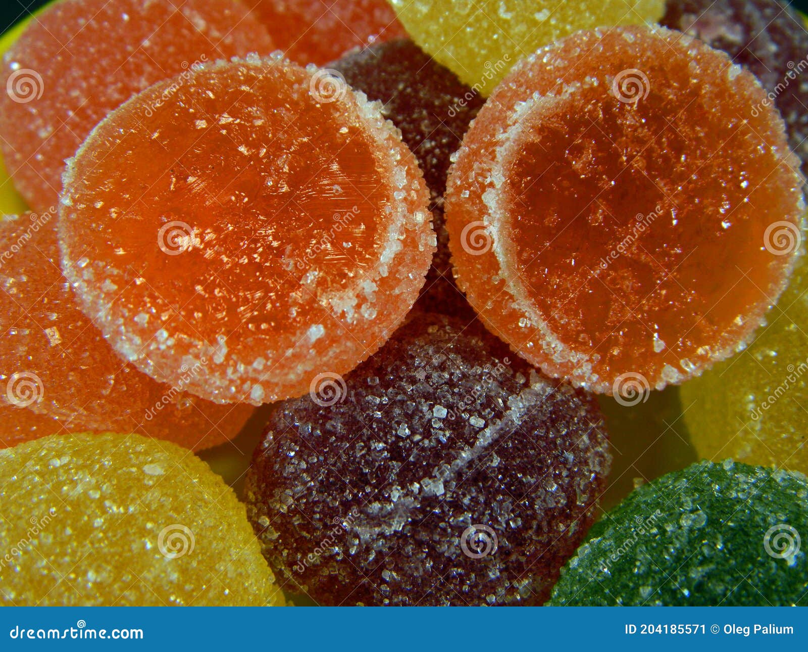 Color Marmalade Isolated on Black Background Stock Image Image of