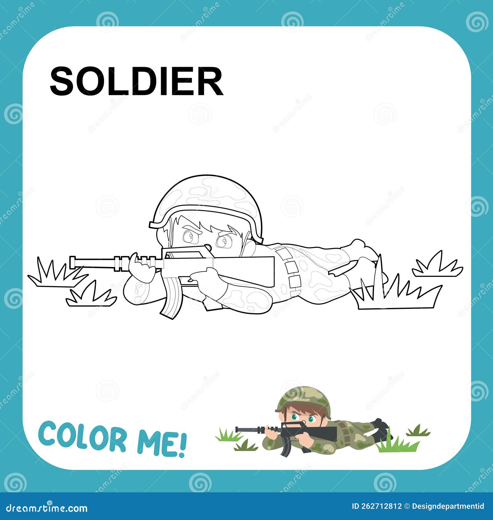 My Army - Coloring (PDF Book) Kindergarten Kids Ages 4-6 – Rachel Mintz  Coloring Books