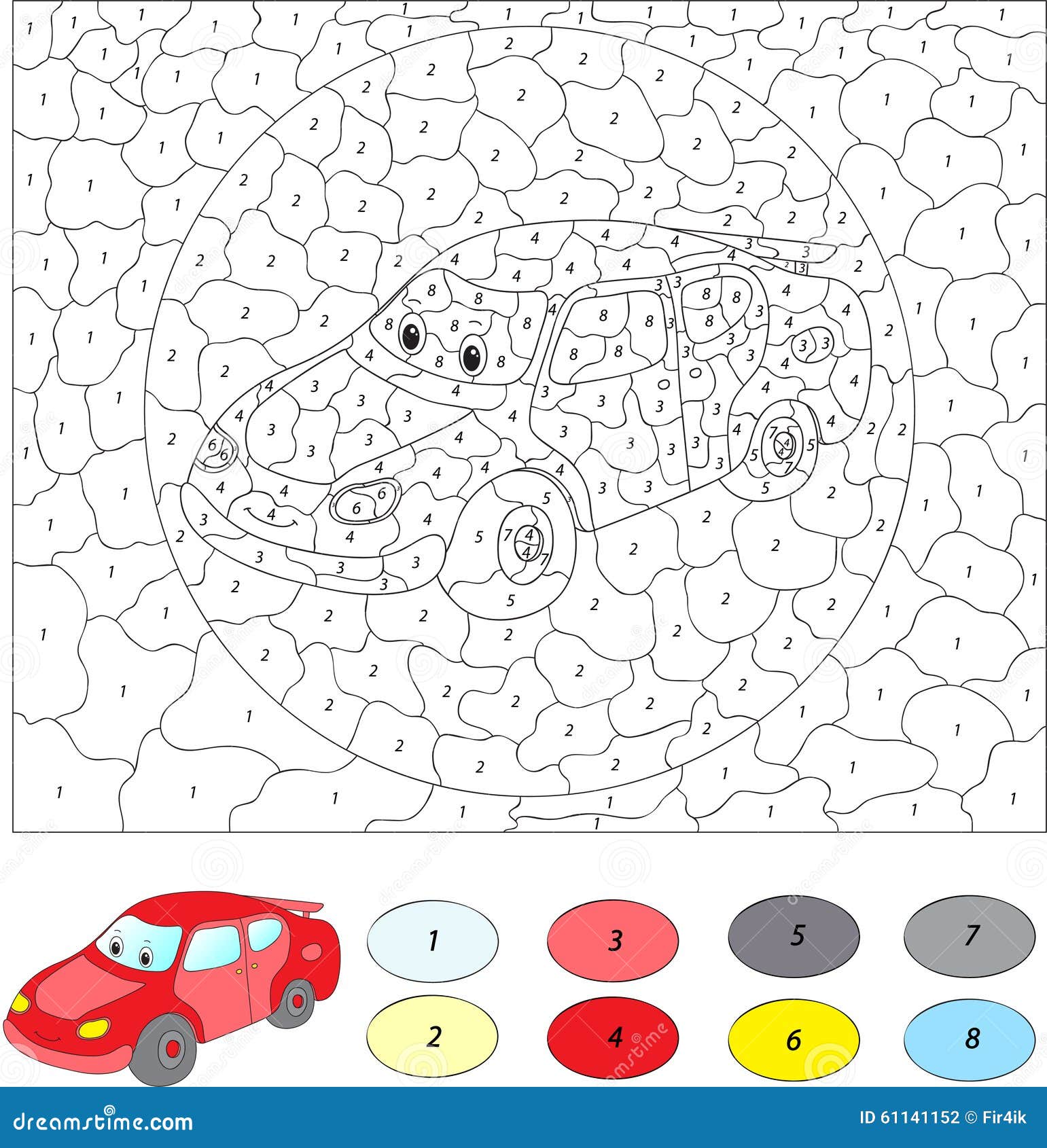 Color Number Car Stock Illustrations – 20,20 Color Number Car ...