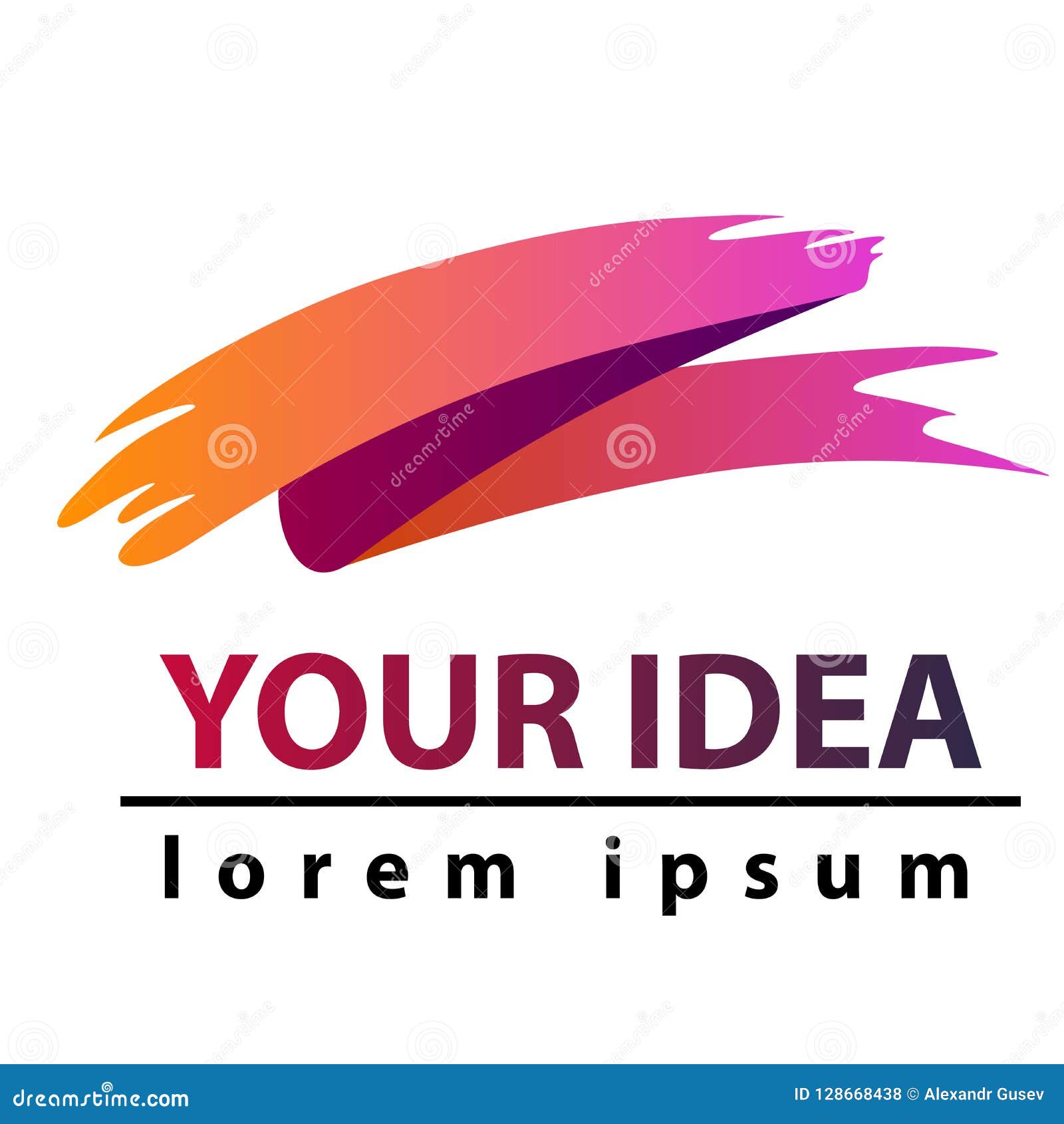 Color Paint Brush. Template Idea Stock Vector Illustration of smear