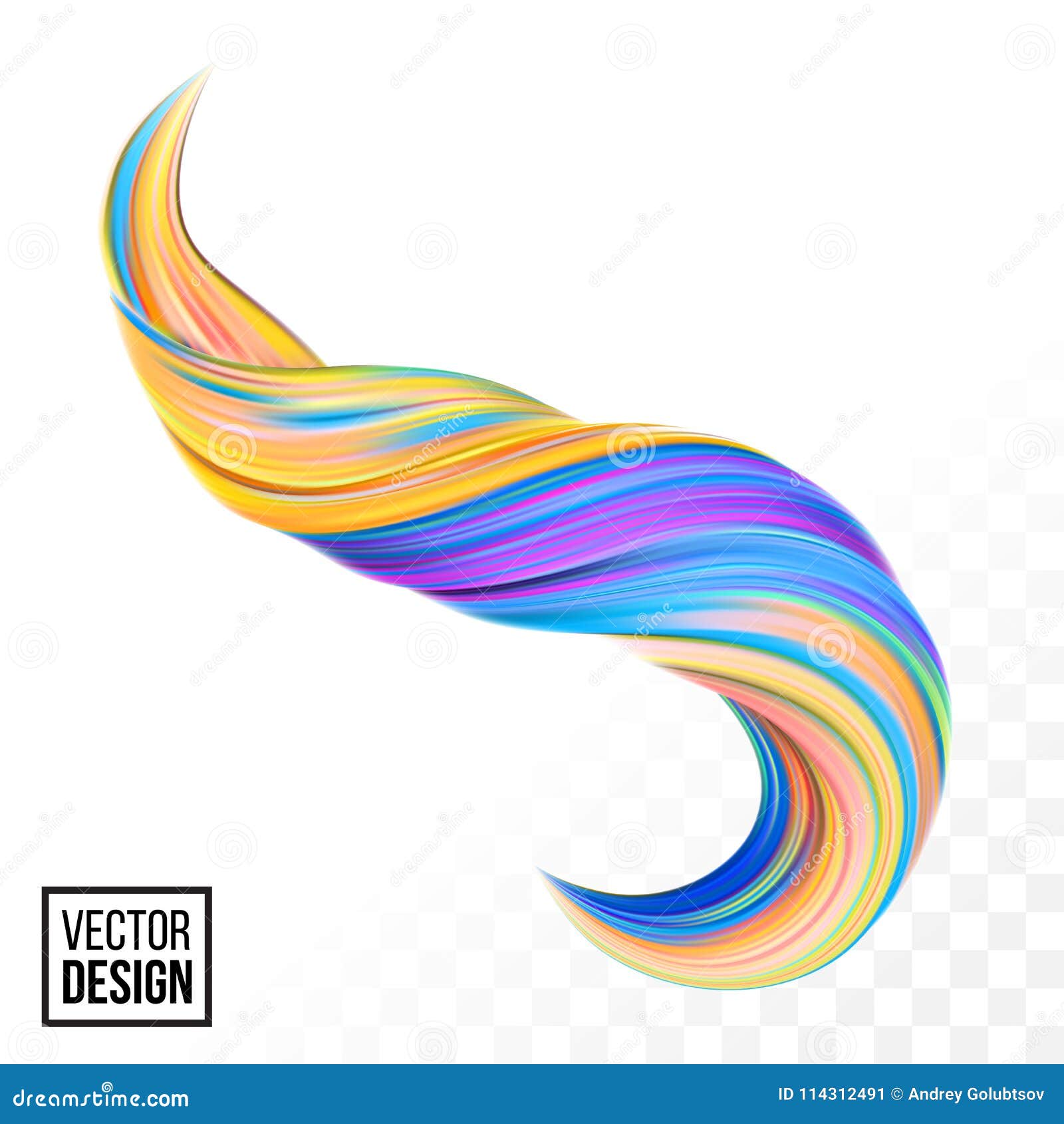 Download Color Paint 3D Wave Twist Vector Yellow Background Stock Vector - Illustration of futuristic ...