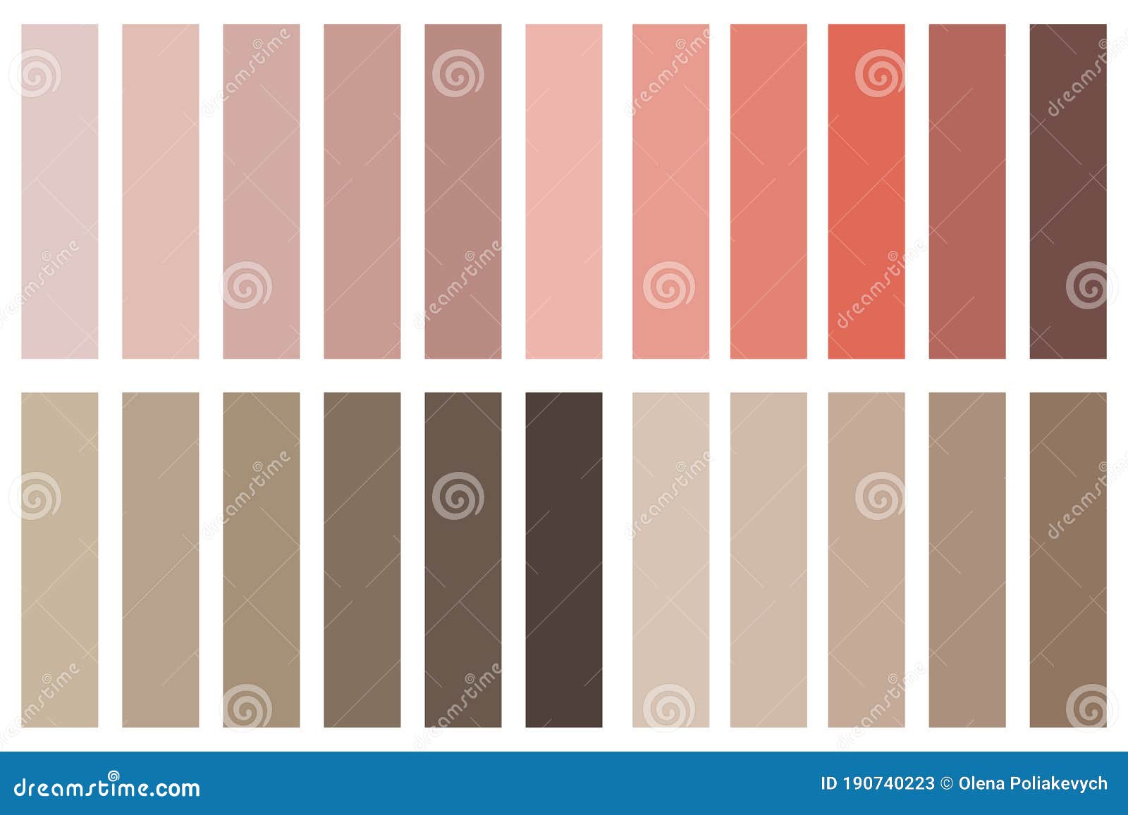 The Color Palette Of Roses. Texture With A Gradient. Vector Pattern Of ...