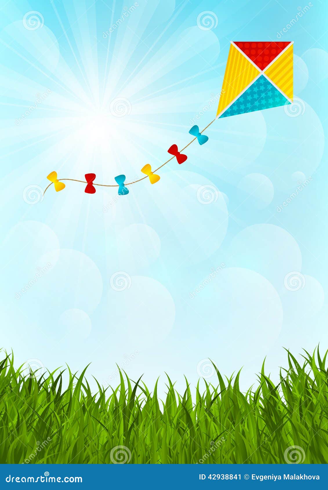 Color paper kite stock vector. Illustration of design 42938841