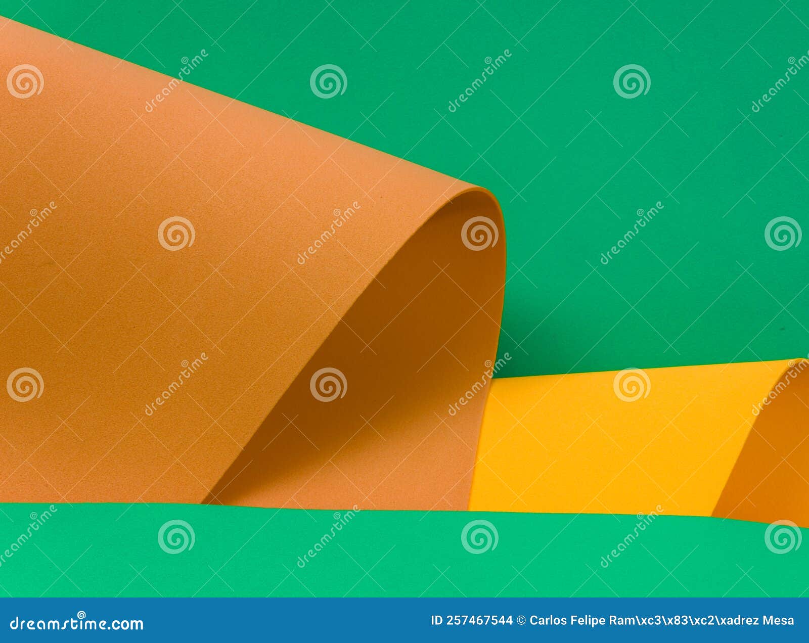 Color Paper Rolls and Bend Texture Background Full of Colors Stock