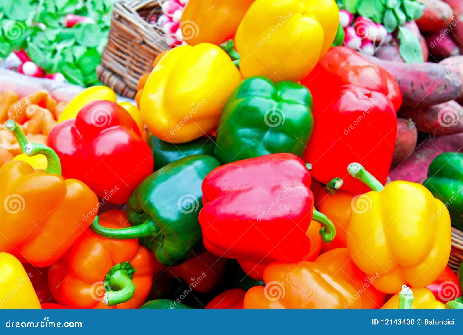 Color paprika market stock photo. Image of bunch, colour 12143400