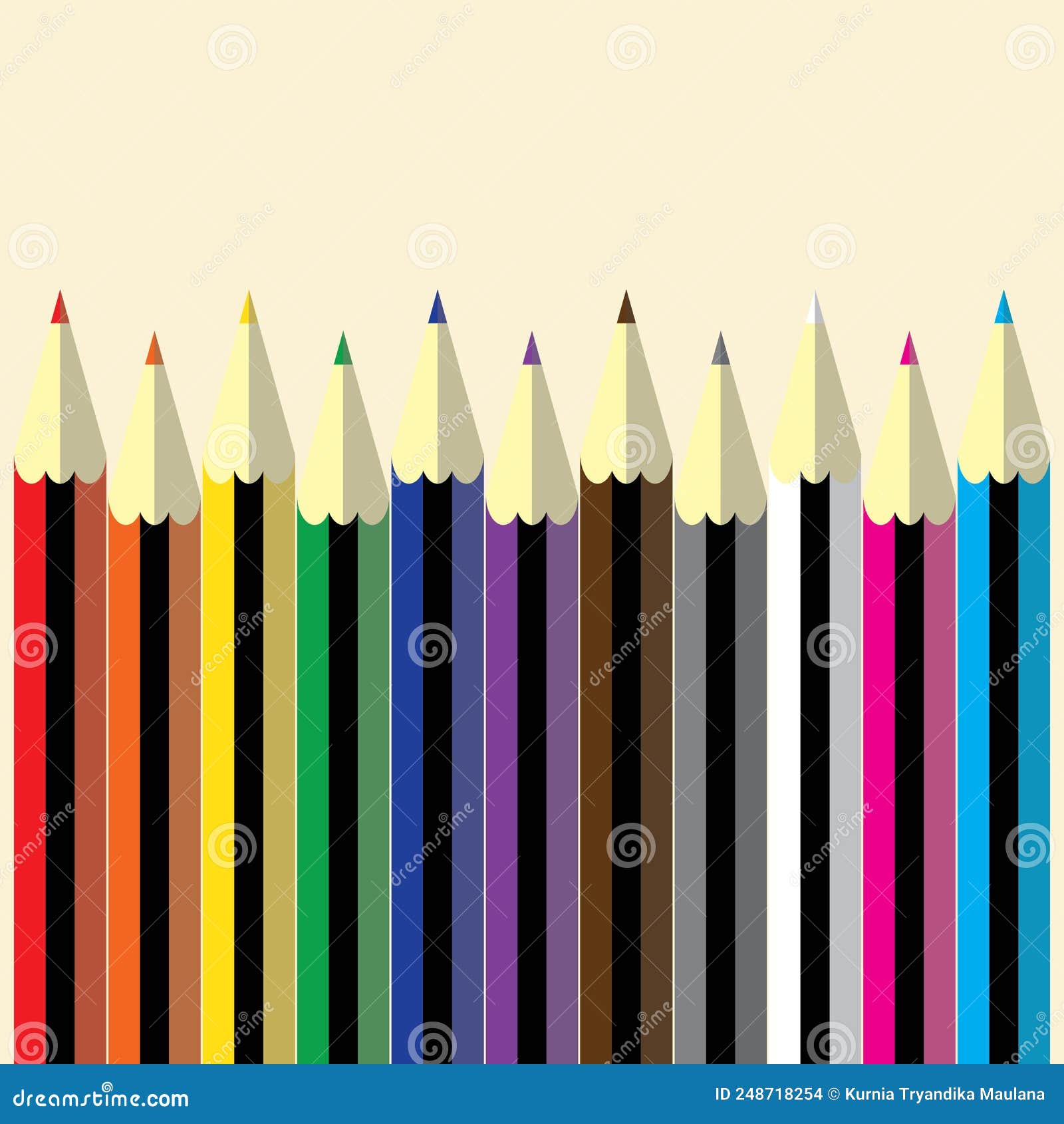 Color Pencil Black Pattern Vector Stock Vector Illustration of