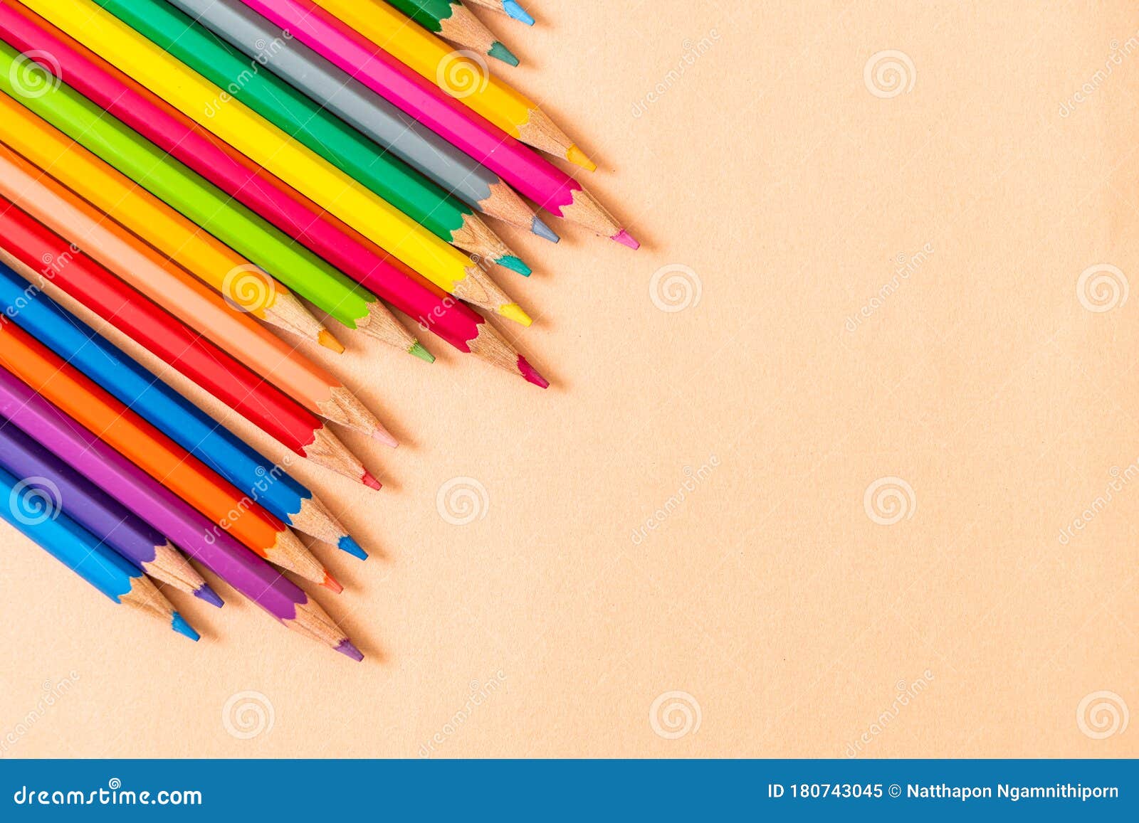 Color Pencil with Copy Space Stock Image Image of pink, concept