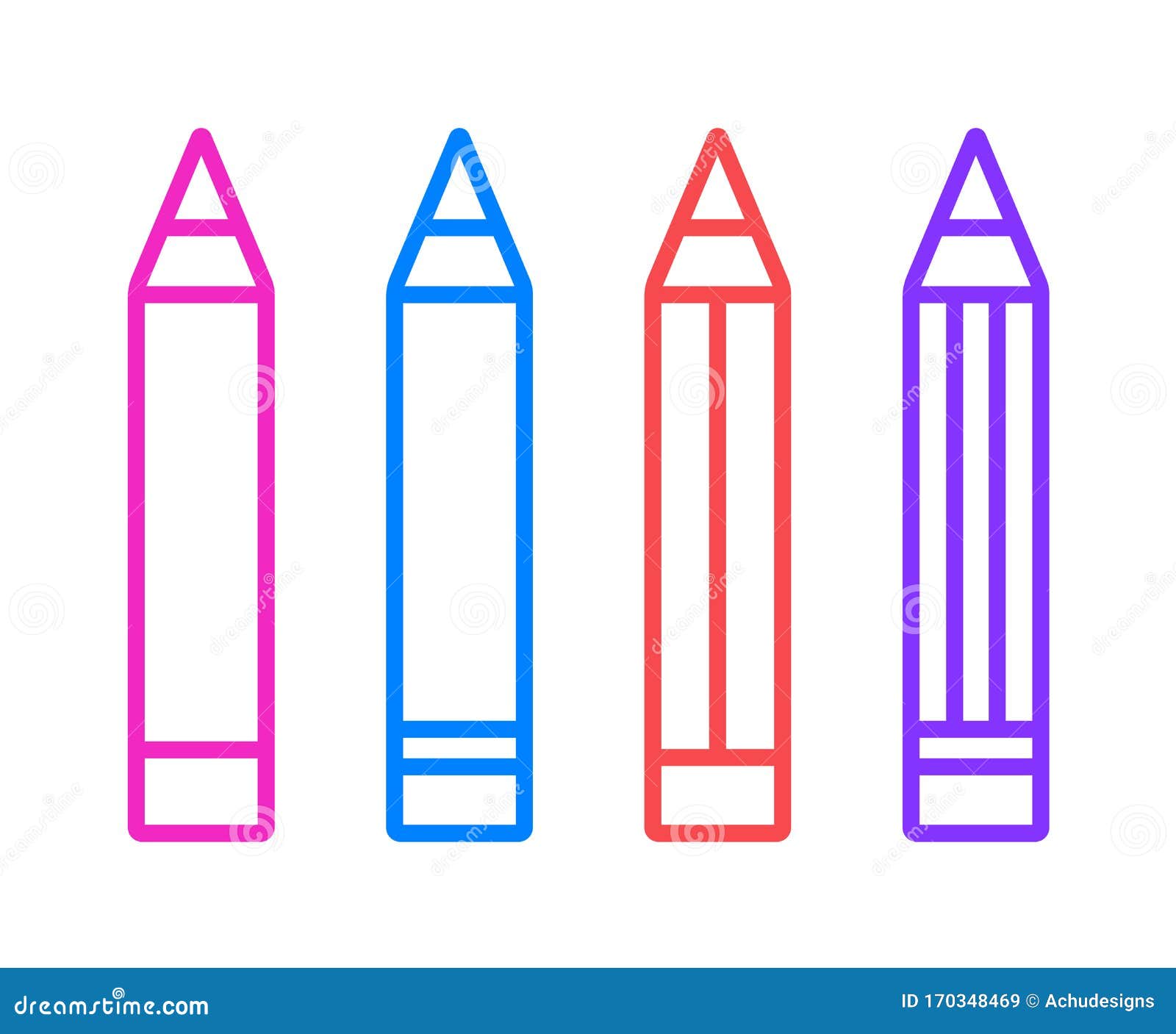 Download Color pencil line icon stock vector. Illustration of ...
