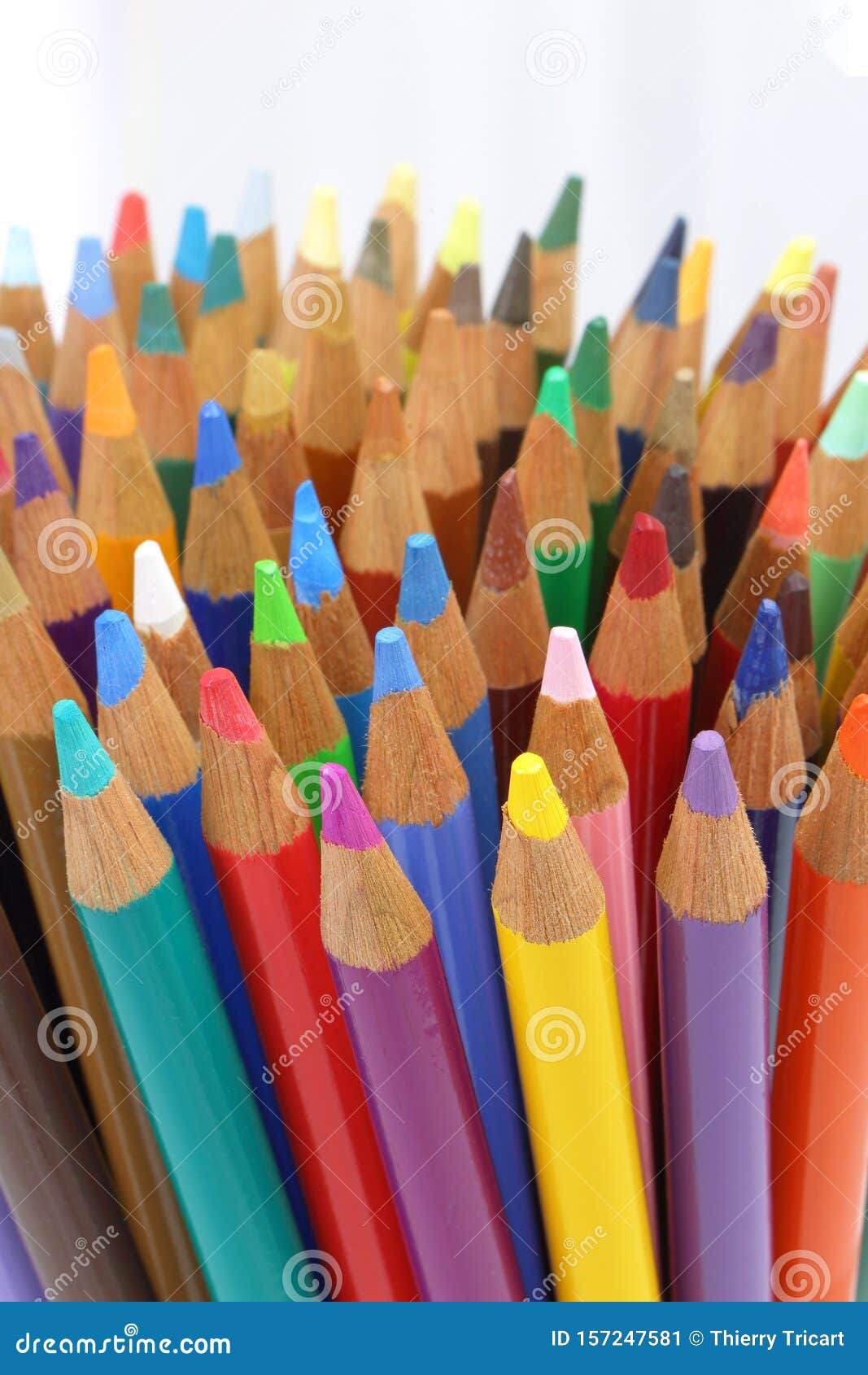 Color Pencil, Round Shape Wooden Tradition Stock Image - Image of