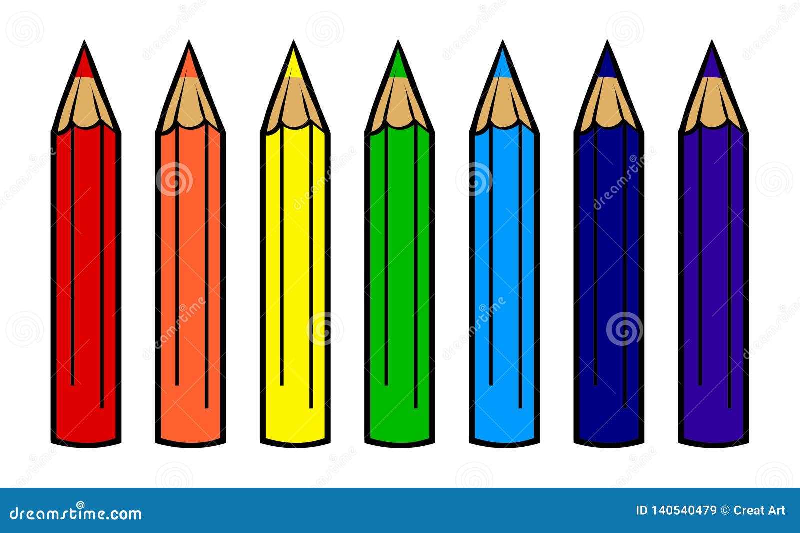 Download Color Pencil Vector Illustration,Rainbow Pencil.Crayons Vector Stock Vector - Illustration of ...