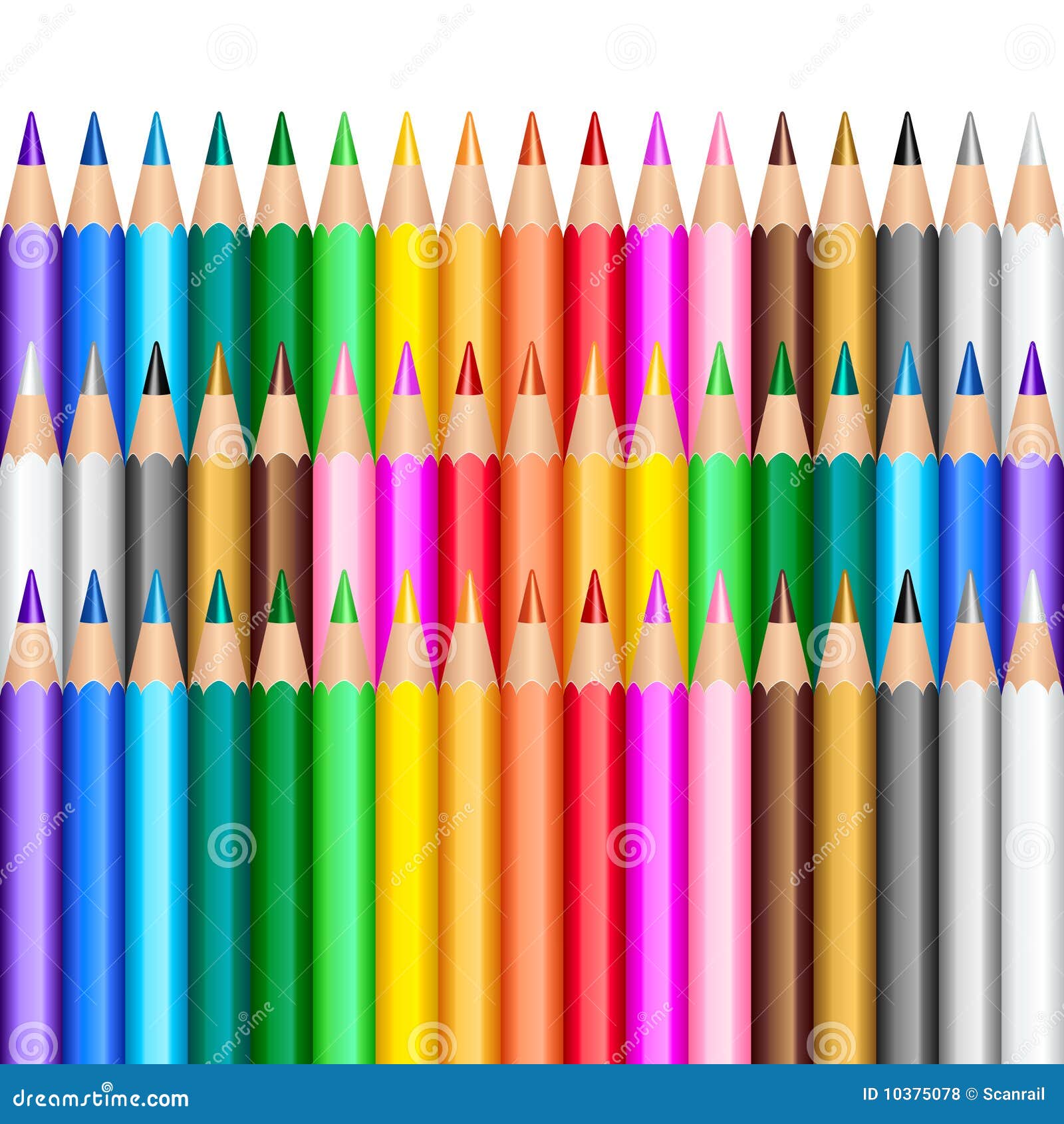 Color pencils background stock vector. Illustration of concept 10375078