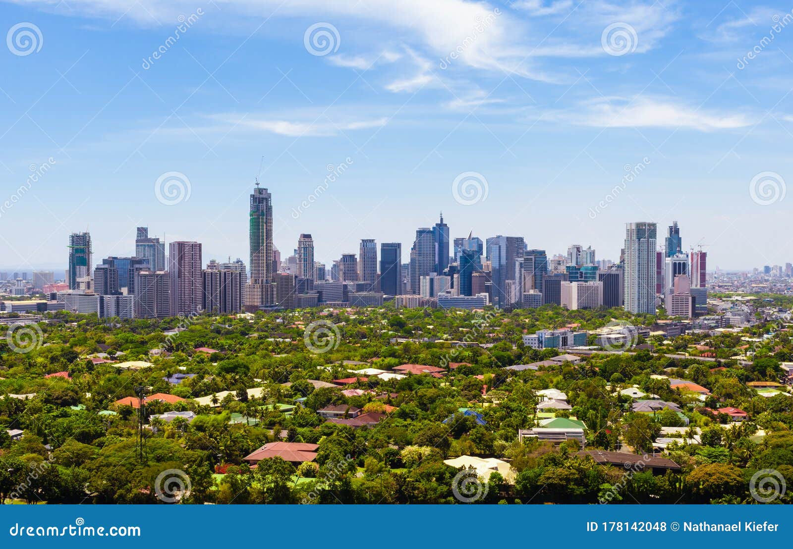 manila skyline. philippines. southeast asia.