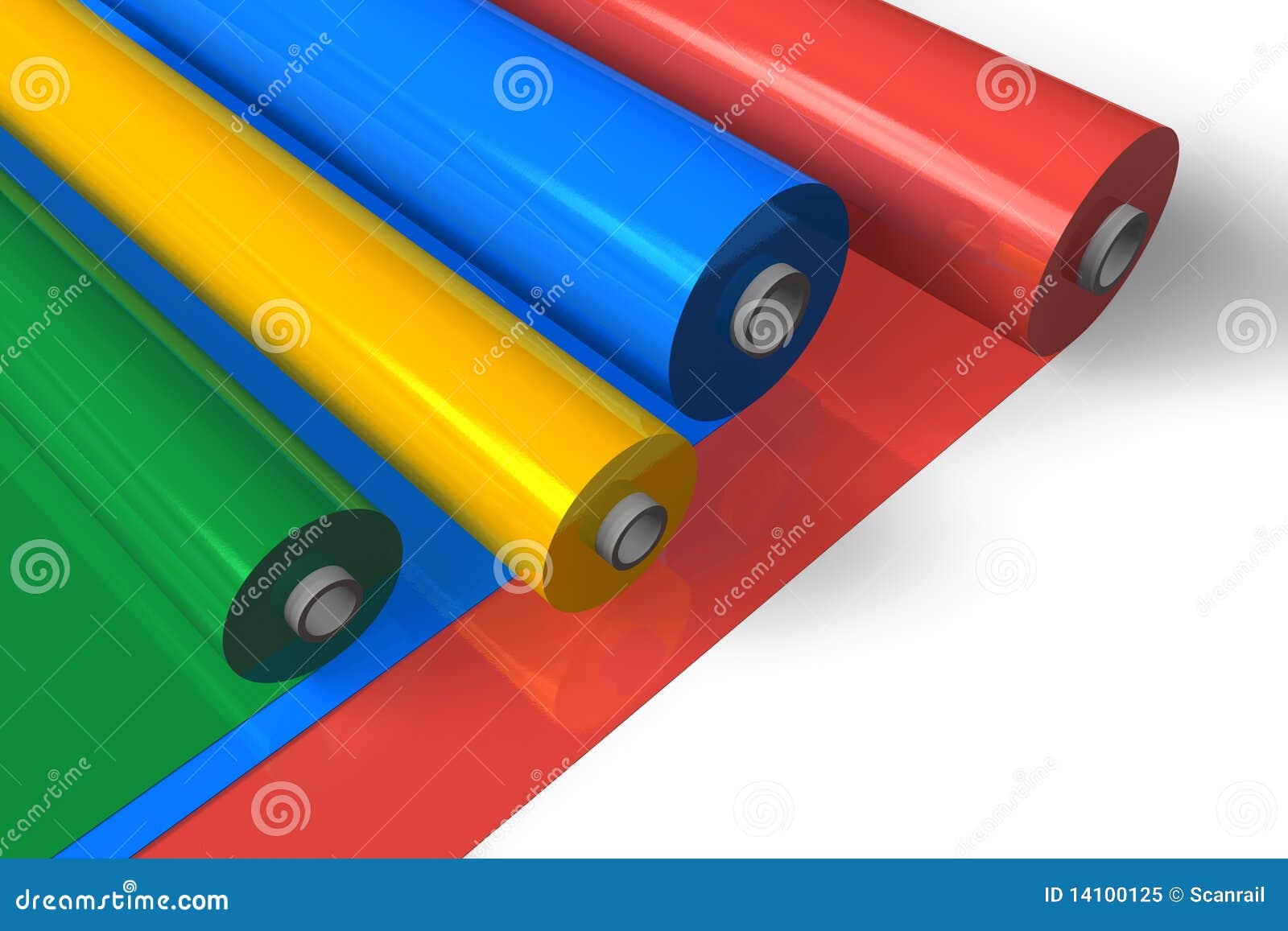 Colored Tape In Large Rolls Stock Photo, Picture and Royalty Free