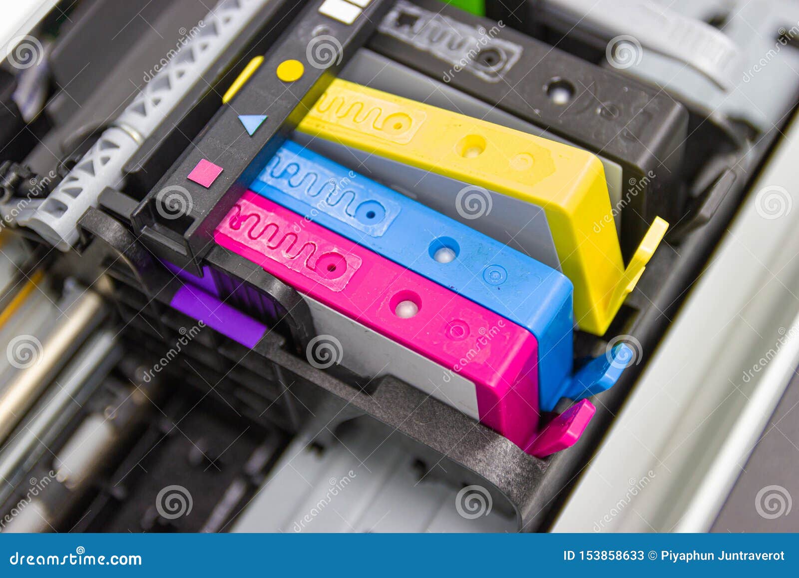 The Color Printer Inkjet Cartridge of the Printer Stock Image Image