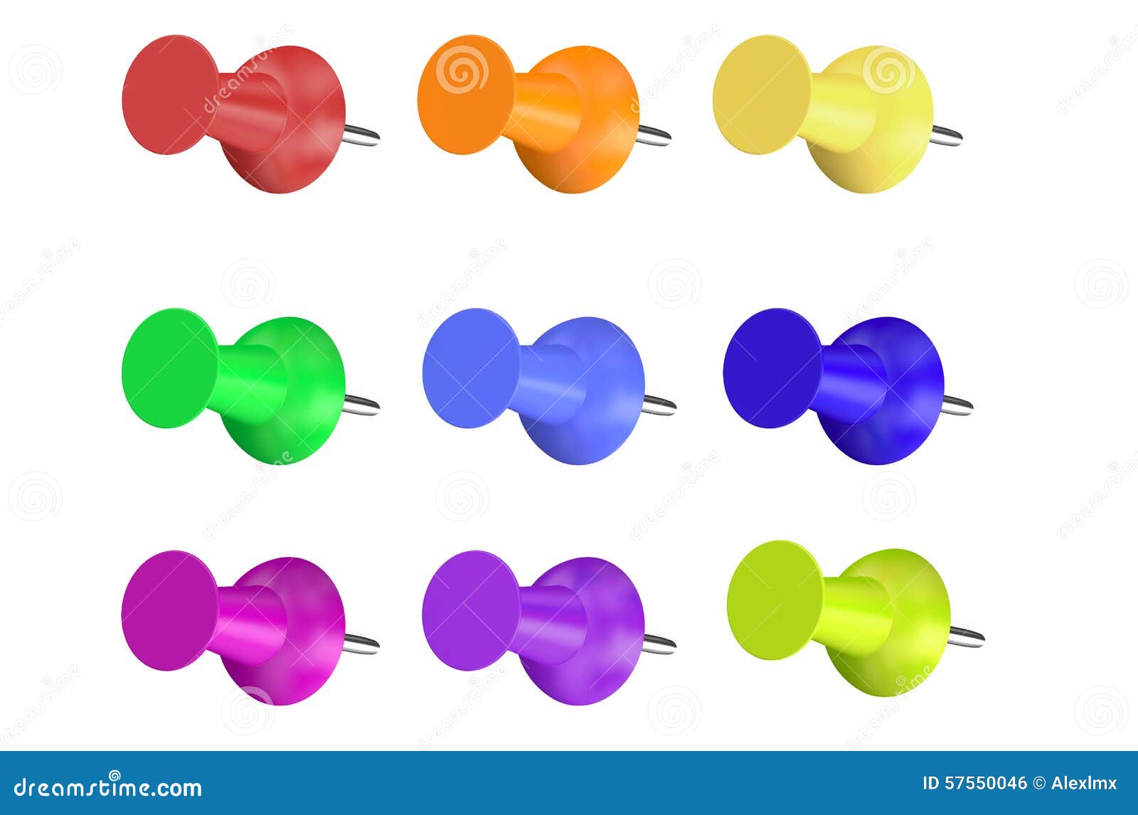 Color Push Pins stock illustration. Illustration of message - 57550046