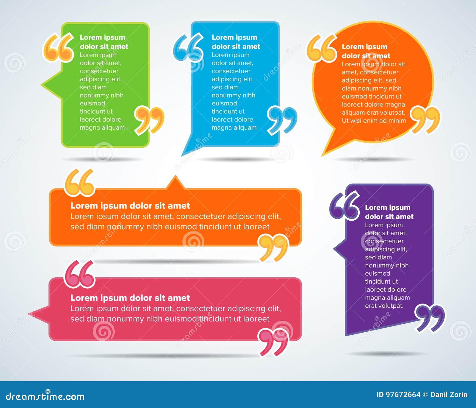Colour Estimate Blank Templates. Quotation Bubble. Vacant Template image relating to Information Card Templates called Shade Quotation Blank Templates. Quotation Bubble. Vacant Template