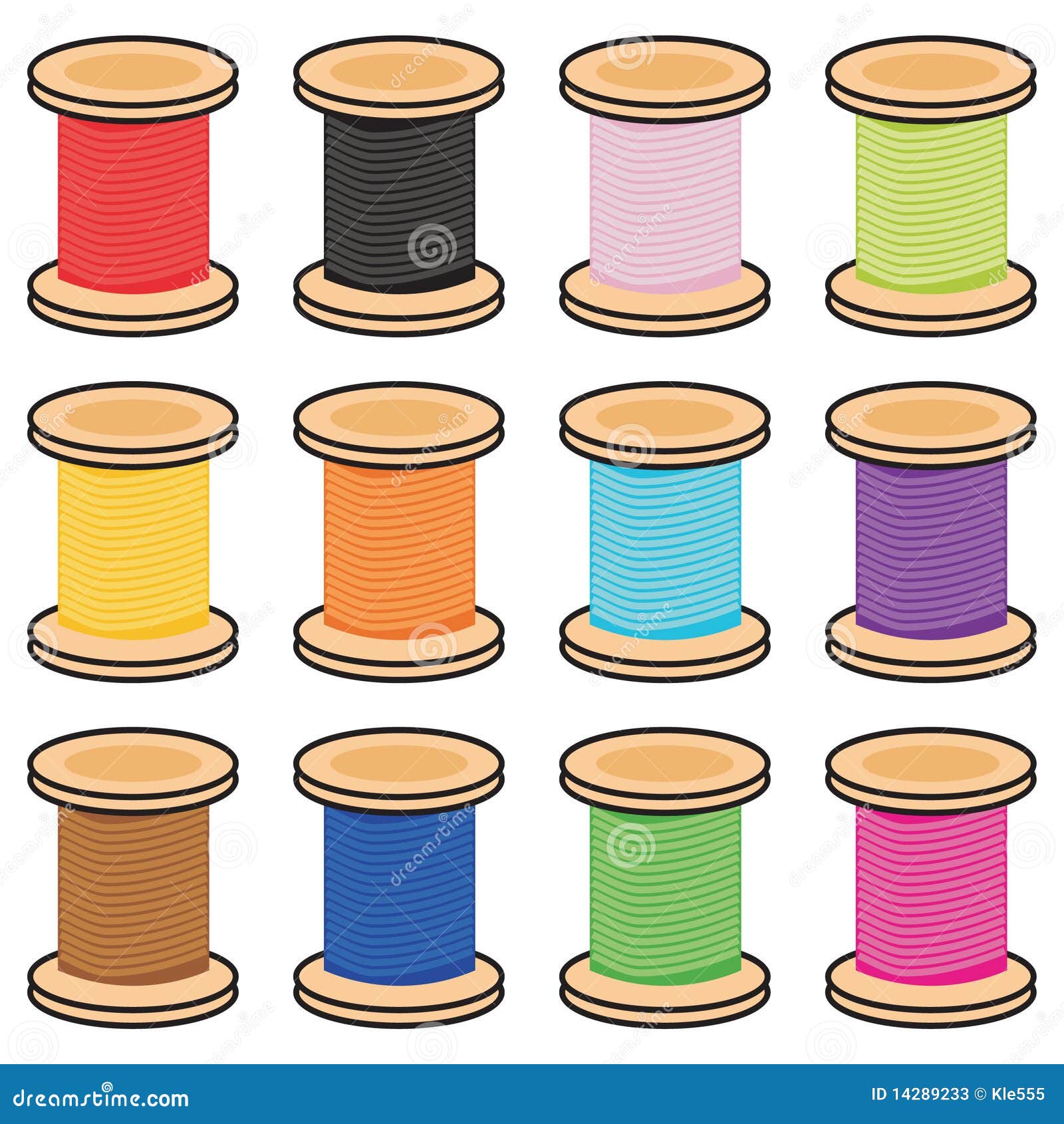 Color Reels Of Thread Stock Photos - Image: 14289233