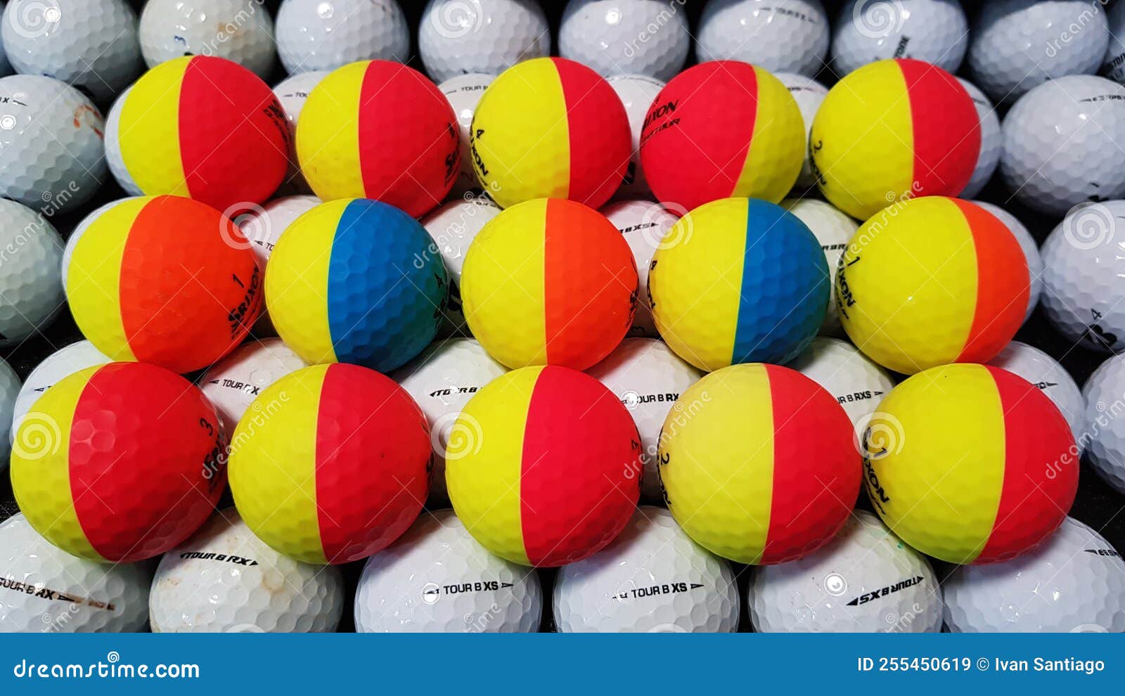 Color golf balls stock image Image of play yellow 255450619