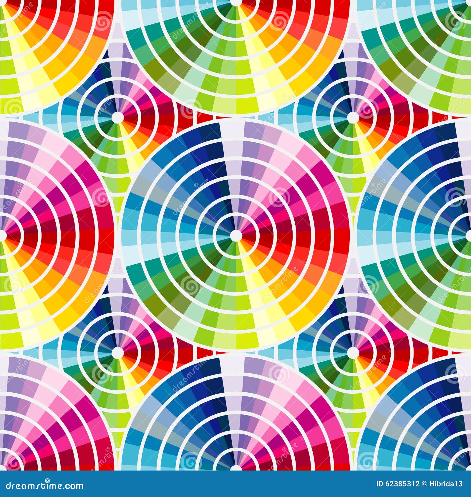 Color Round Palette Samples Seamless Background Stock Vector
