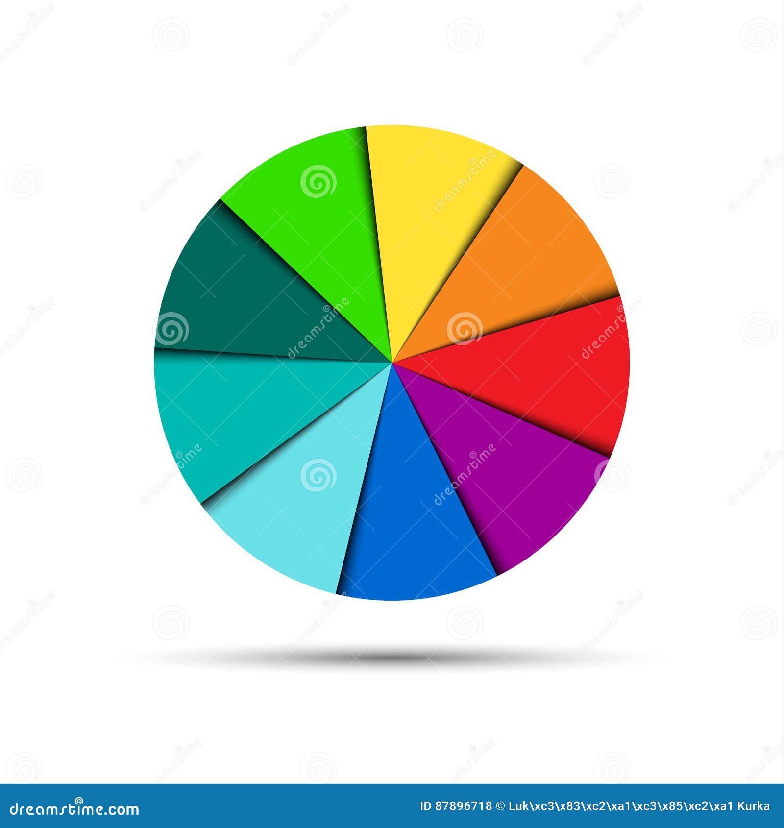 Color Round Palette on White Background Stock Vector - Illustration of