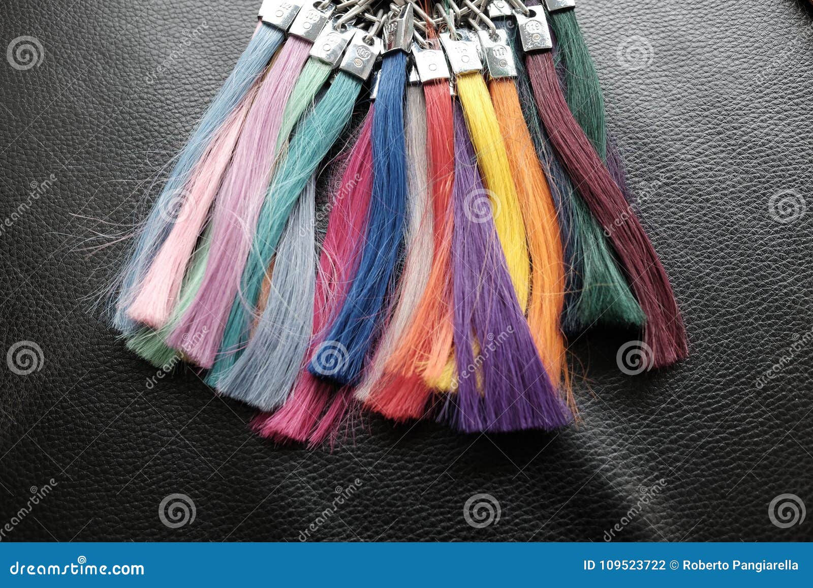 Color scale hair samples stock photo. Image of texture 109523722