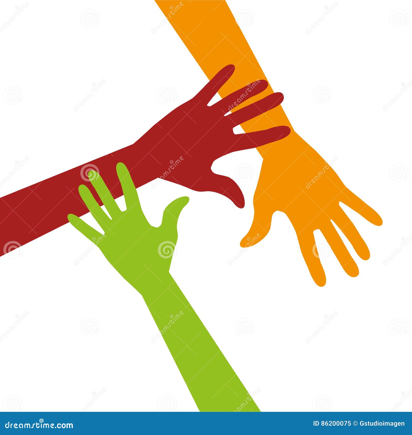 Color Silhouette With Support Hands Stock Vector Illustration Of Color Silhouette With Support Hands Stock Vector Illustration Of