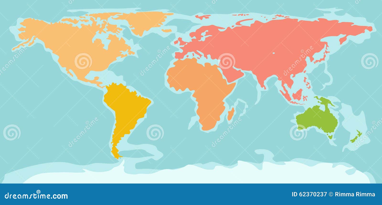color silhouette world map