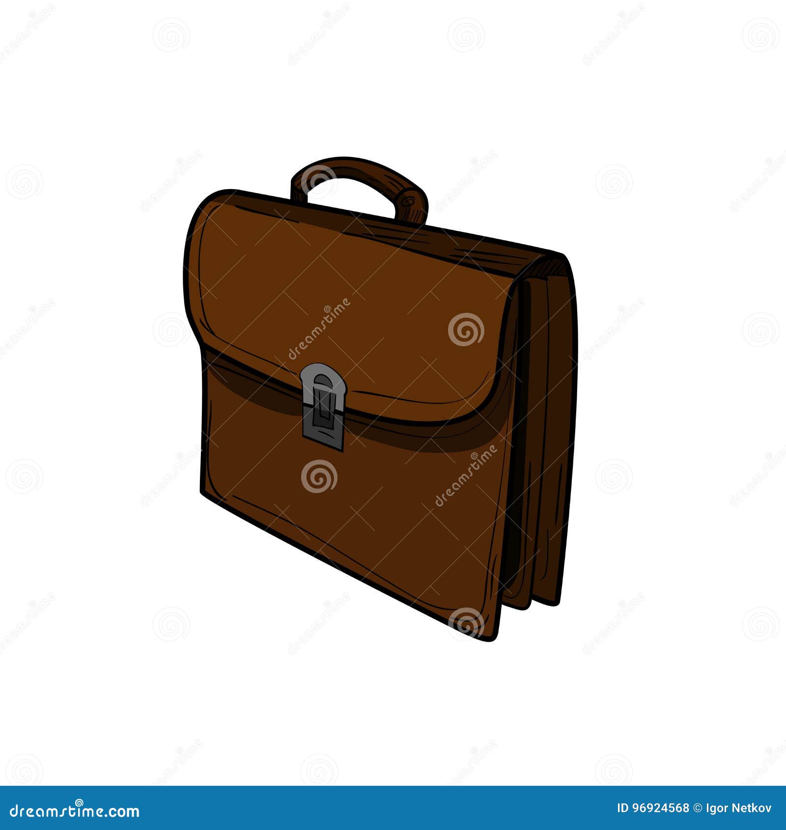 Color Sketch briefcase stock vector. Illustration of case - 96924568